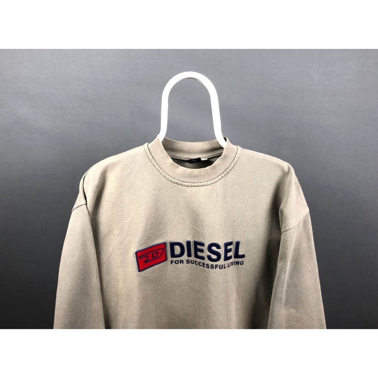 Diesel Diesel Men's Sweatshirt XL Green Cotton Pullover Crew Neck Long Sleeve Embroidered Logo Size US XL / EU 56 / 4 - 4 Thumbnail