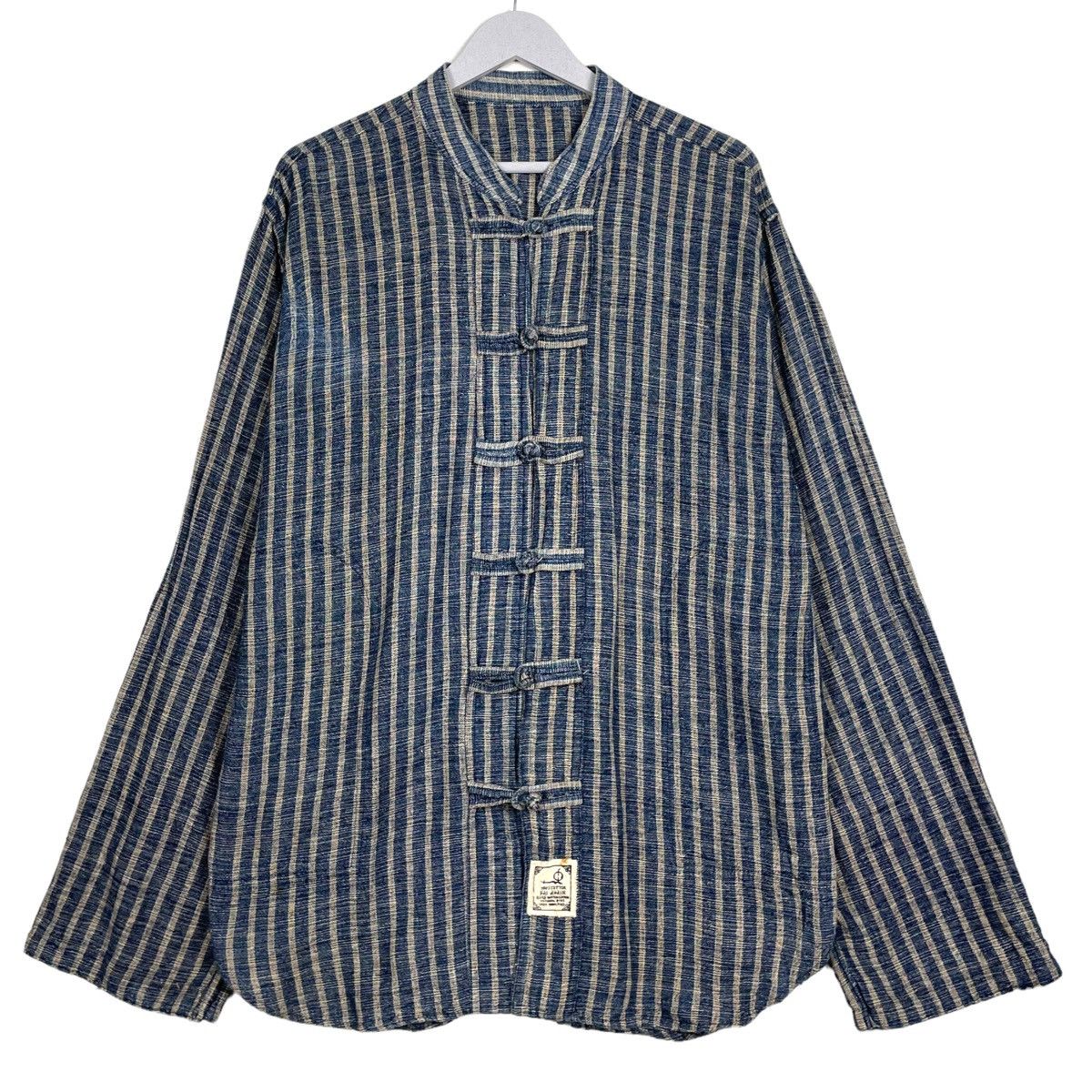 45rpm × Indigo × Japanese Brand 💥FAI KHAIN JAPAN INDIGO MANDARIN VINTAGE JACKET Size US L / EU 52-54 / 3 - 1 Thumbnail