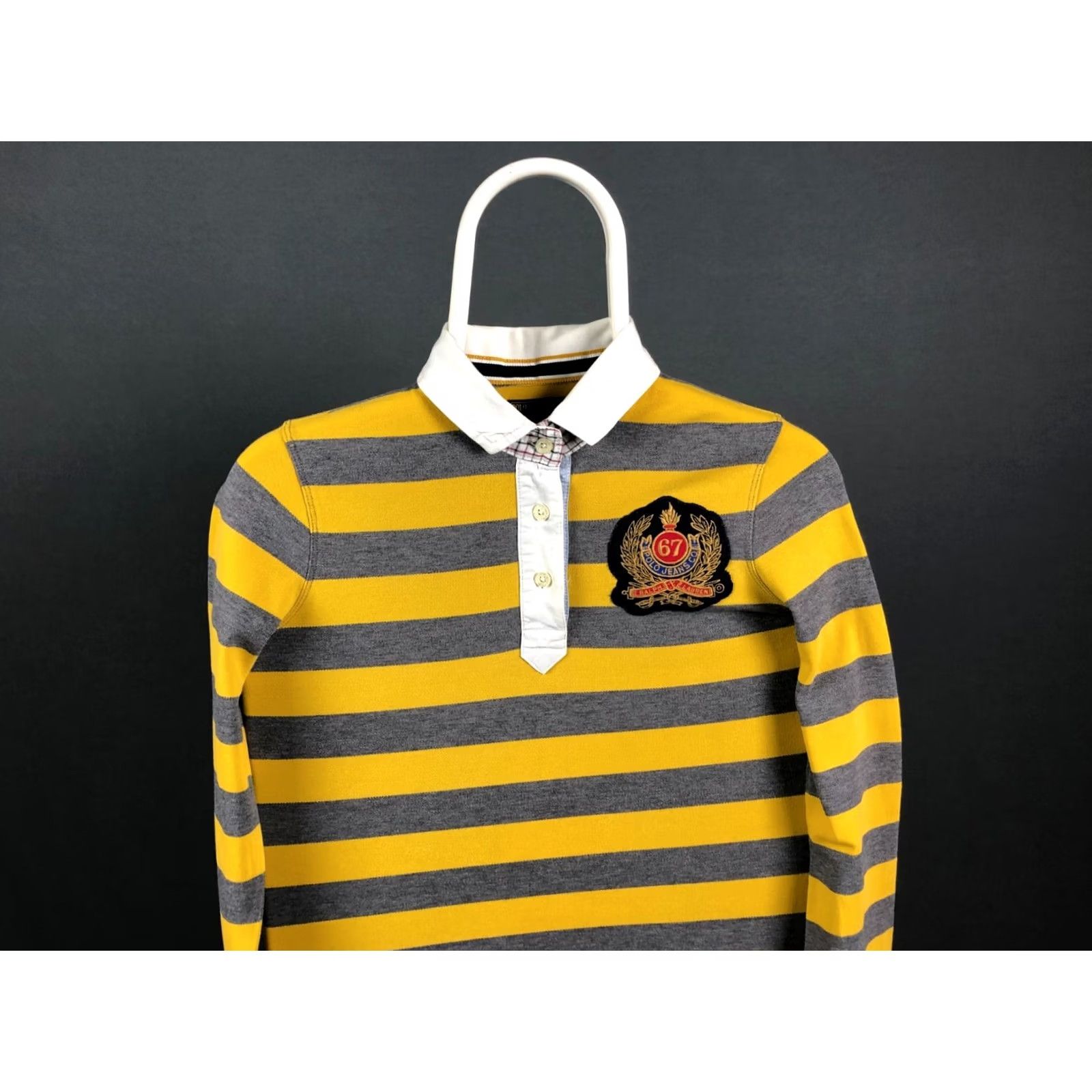 Ralph Lauren Ralph Lauren Polo Jeans Company Polo Cotton Women Yellow Striped Size 42" / US 20 - 4 Thumbnail