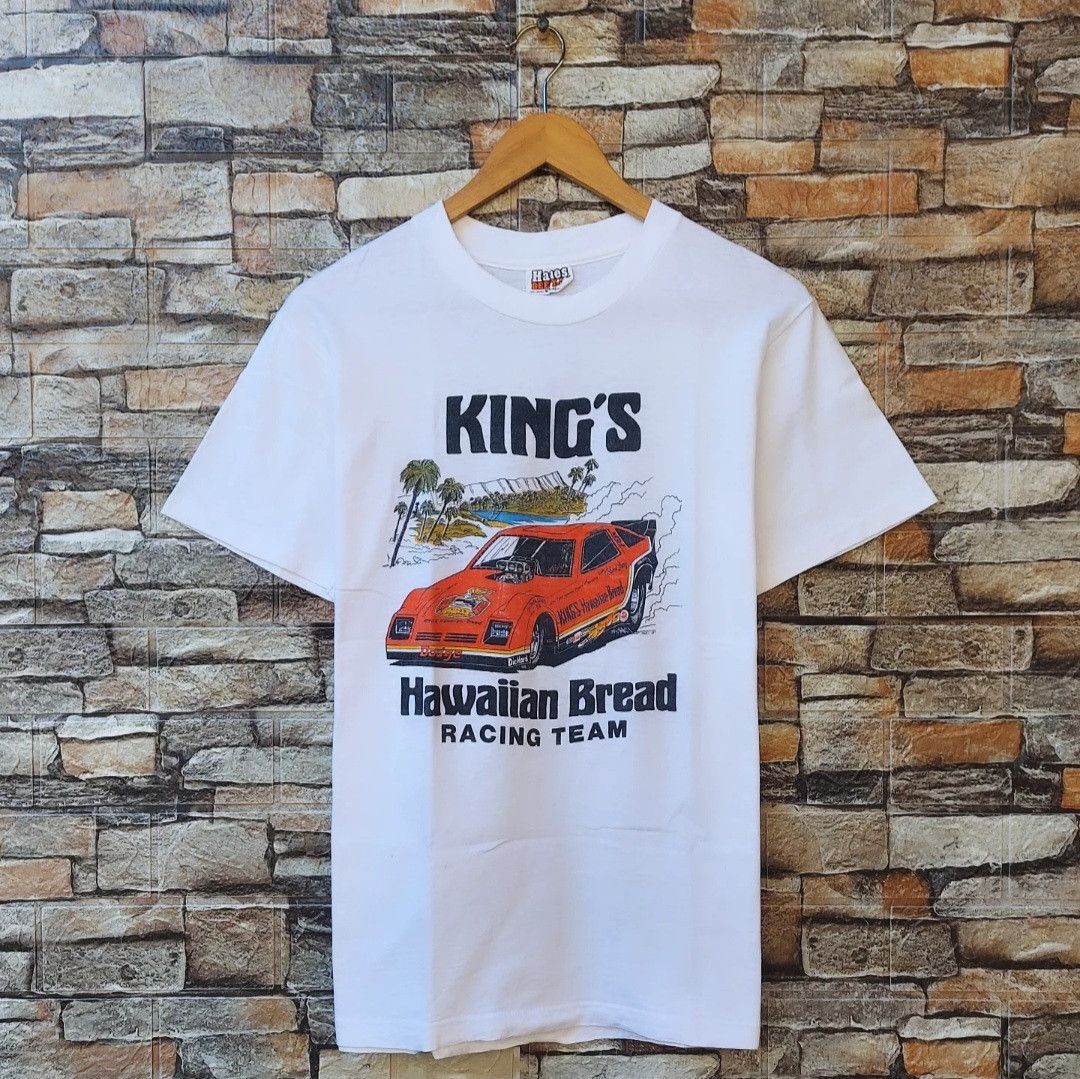 Vintage Vintage 70s Kings Hawaiian Bread Racing Team Tshirt Size US S / EU 44-46 / 1 - 1 Thumbnail