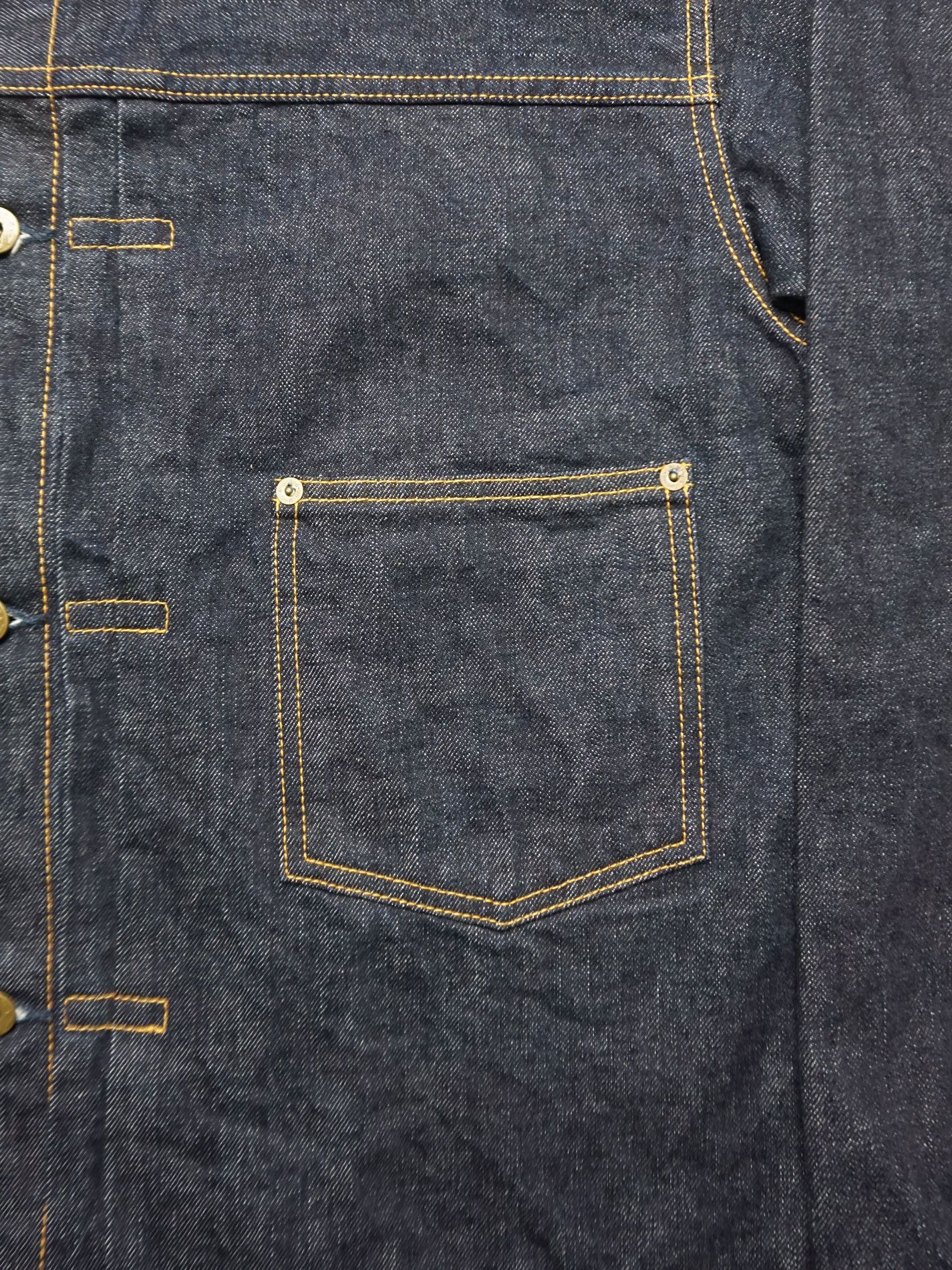Japan Blue JAPAN BLUE JJK0012M31 14.8oz WWII Type-I Denim Jacket Size US XL / EU 56 / 4 - 4 Thumbnail