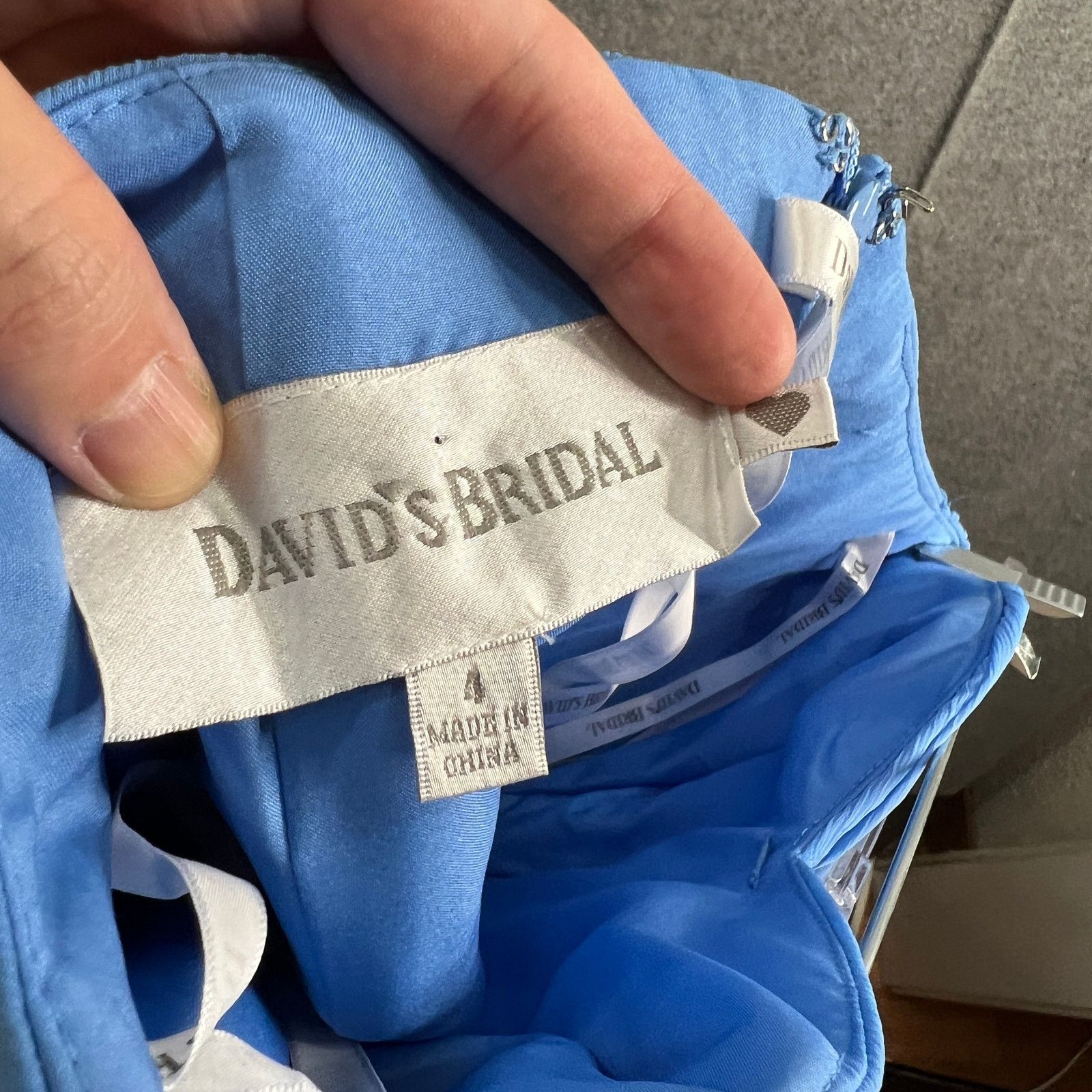 Other David's Bridal Blue Strapless Chiffon Dress Women Size 4 Size S / US 4 / IT 40 - 3 Thumbnail