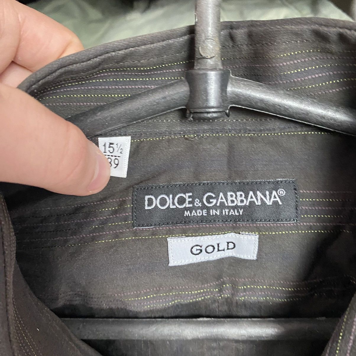 Dolce & Gabbana Luxury Dolce & Gabanna Basic brown vintage button shirt Size US S / EU 44-46 / 1 - 3 Thumbnail
