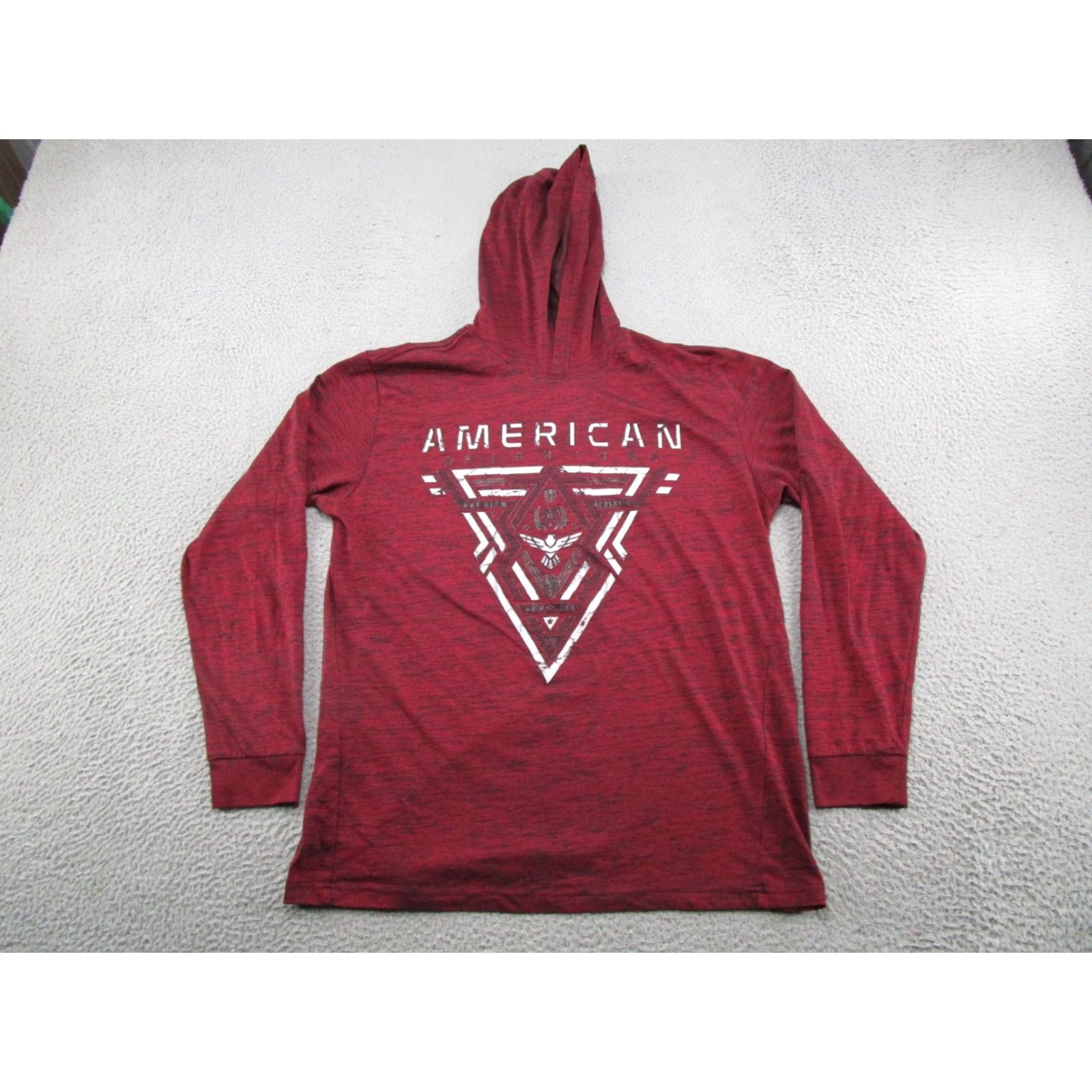 Vintage American Fighter Hoodie Crew Neck Long Sleeve Size 2XL Men Red Lightweight All Seasons Sports Size US XXL / EU 58 / 5 - 2 Thumbnail