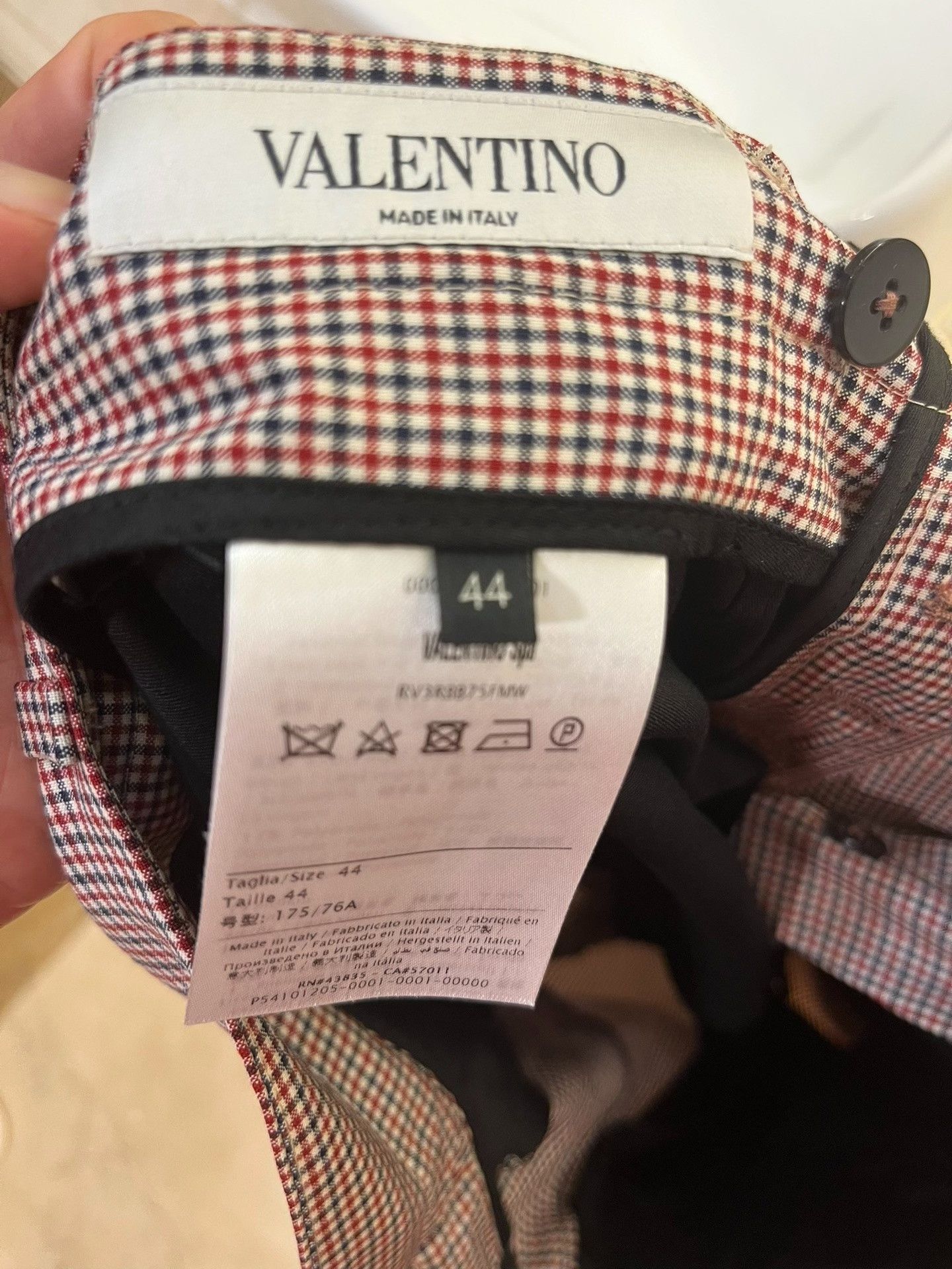 Valentino Valentino Red Check Striped Trousers Size US 28 / EU 44 - 4 Thumbnail