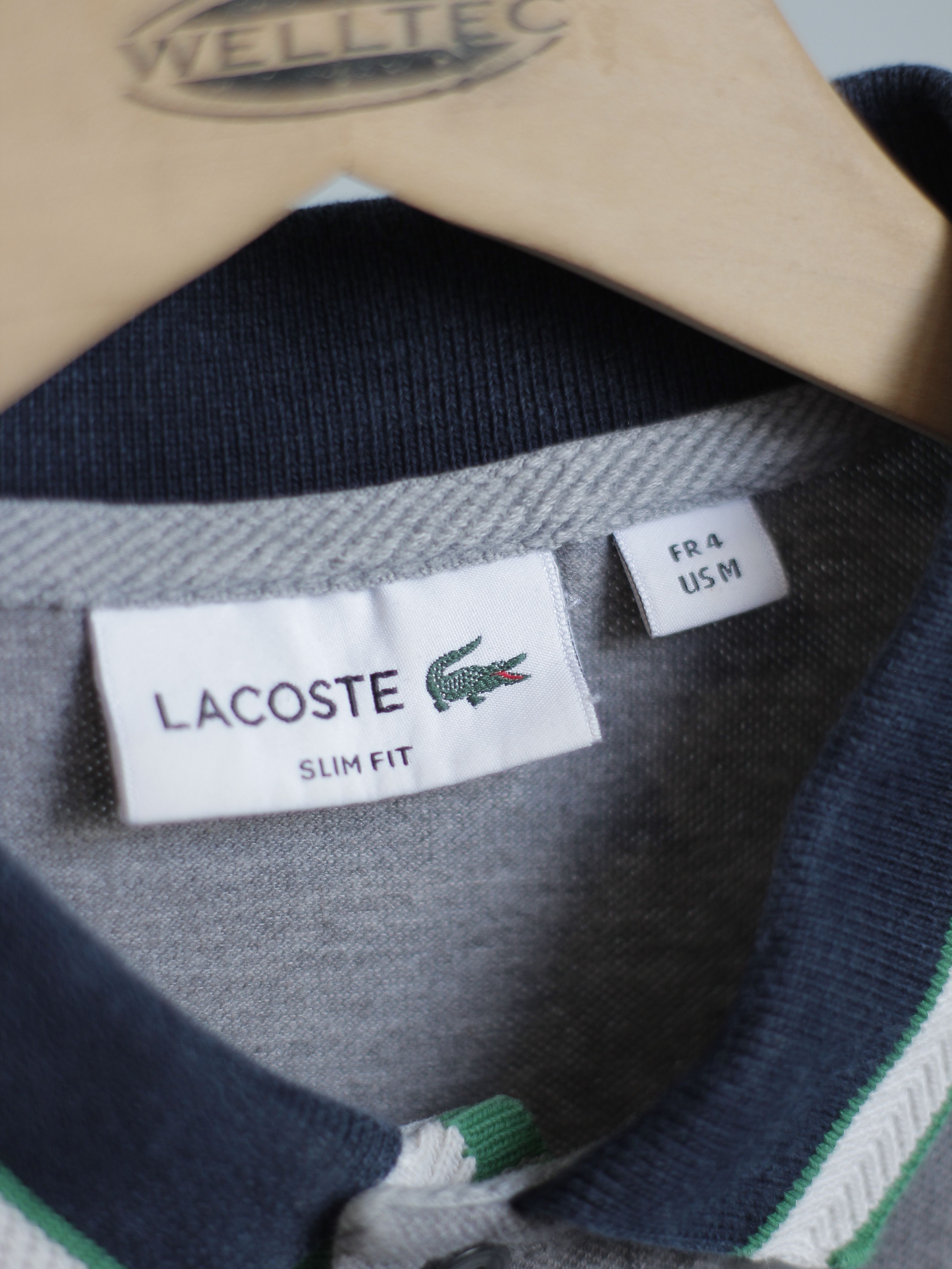 Lacoste Lacoste big logo crocodile 🐊 m s mens polo shirt gray Size US M / EU 48-50 / 2 - 6 Thumbnail