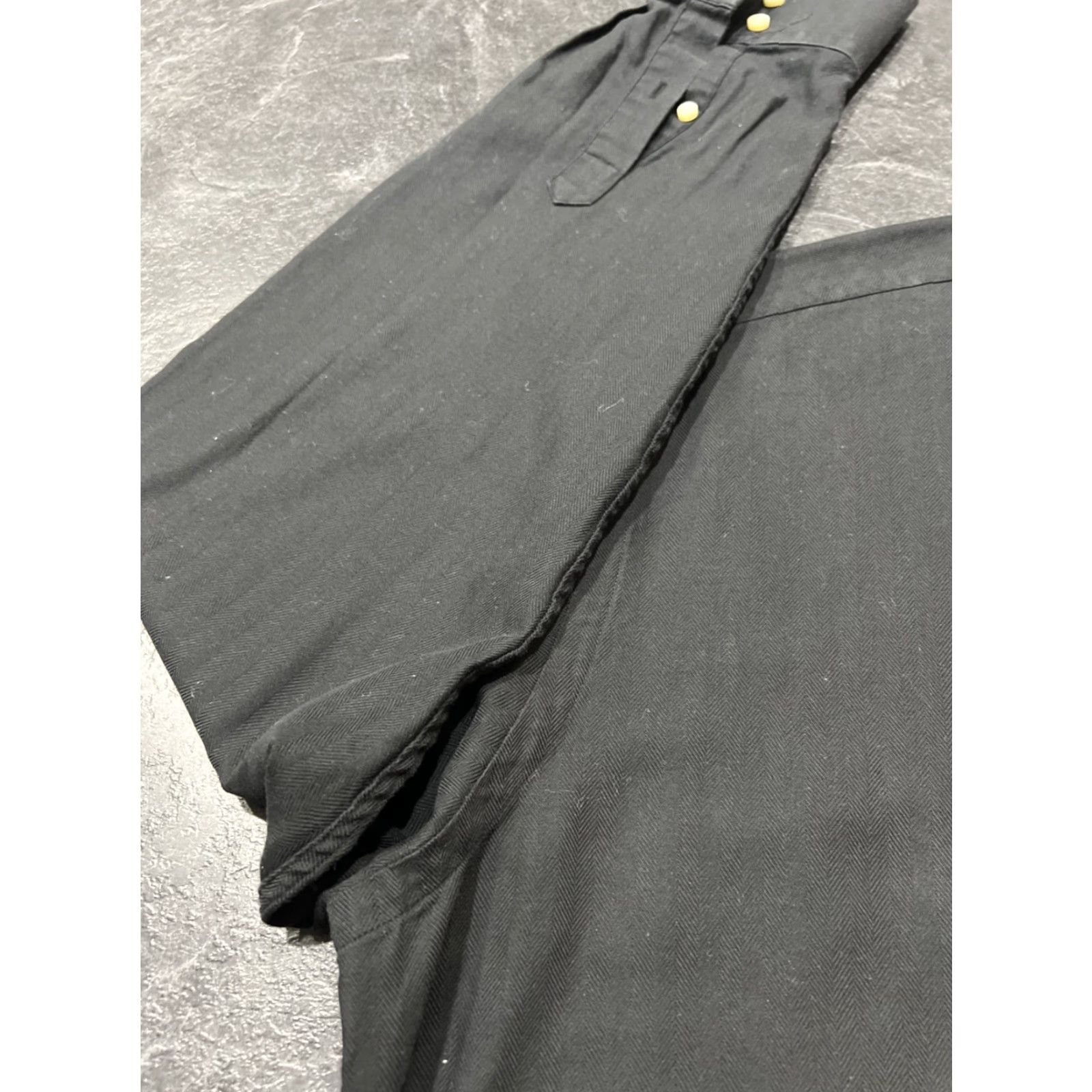 Vintage Thomas Dean Mens Button Front Long Sleeve Cotton Black Herringbone Shirt XL Size US XL / EU 56 / 4 - 5 Thumbnail