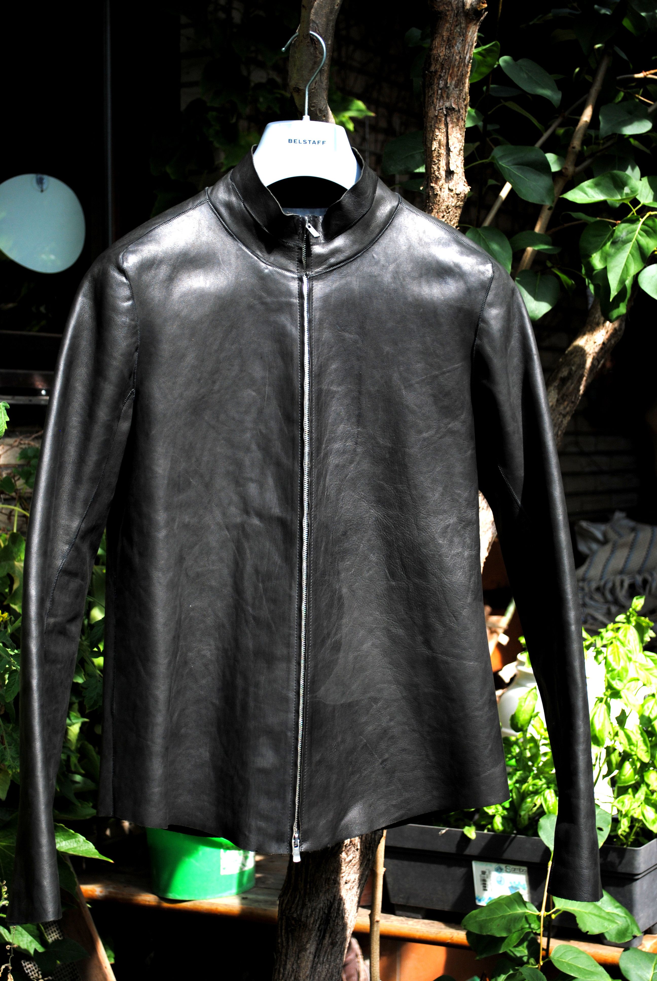 image of A Diciannoveventitre x A1923 2009 Augusta Black Veg Tanned Horse Leather Jacket, Men's (Size Medium