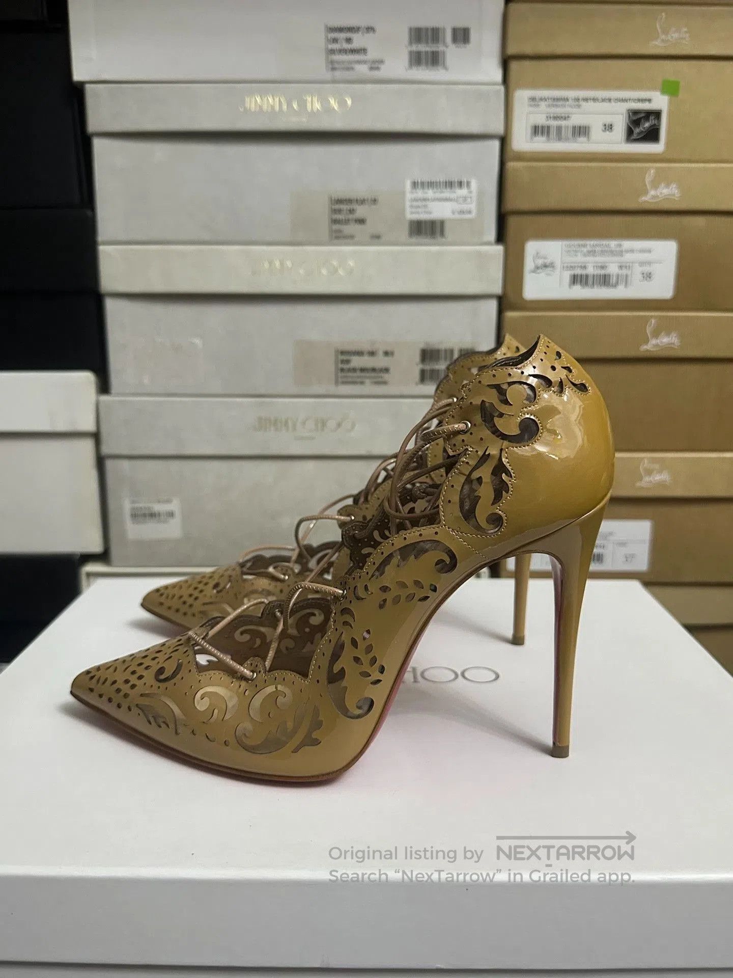 Christian Louboutin Christian Louboutin Strappy Red Sole Heels. Size US 6 / IT 36 - 5 Thumbnail
