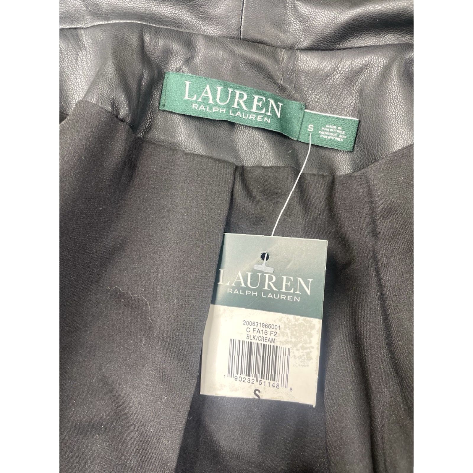 Ralph Lauren Lauren Ralph Lauren Jacket Women Open Front Faux Leather Lapel Wool Blend Black S Small Size S / US 4 / IT 40 - 3 Thumbnail