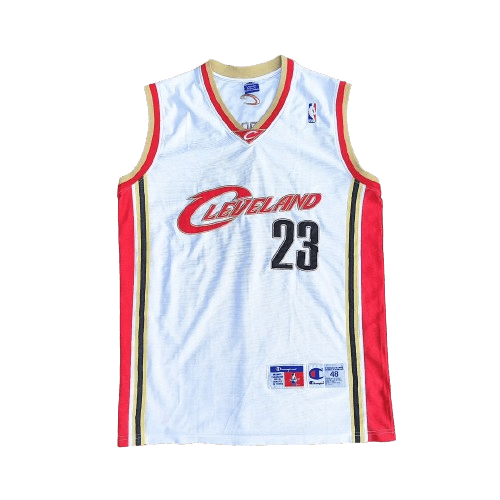 image of Champion x NBA Jersey Lebron James Cleveland Cavaliers Nba in White, Men's (Size Medium)