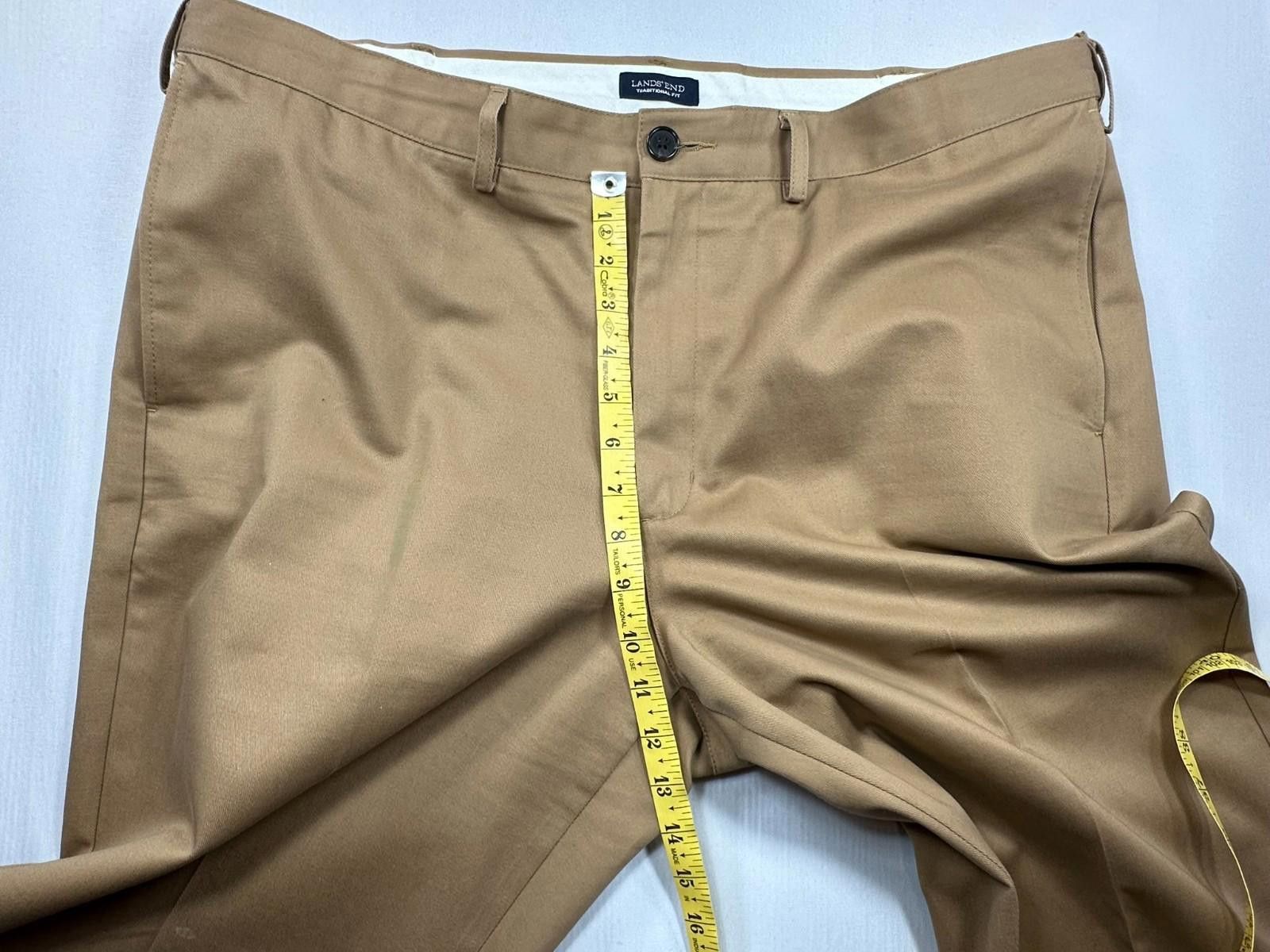 Lands' End Lands End Traditional Straight Leg Chinos Brown Men's 40/30 Size US 40 / EU 56 - 5 Thumbnail