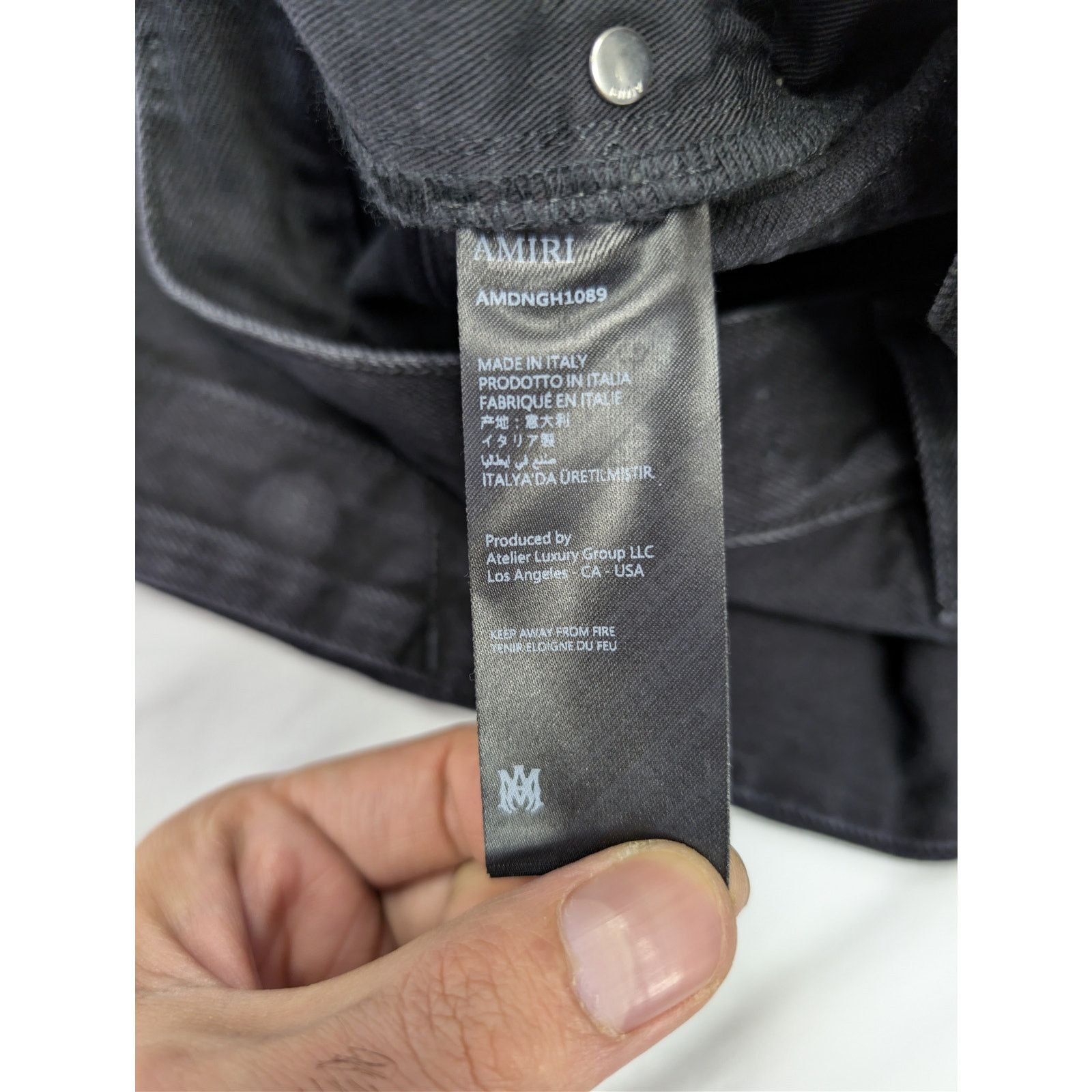 Amiri o1rshd1 Straight Leg Flare Jean Denim in Vintage Black Size US 30 / EU 46 - 16 Thumbnail