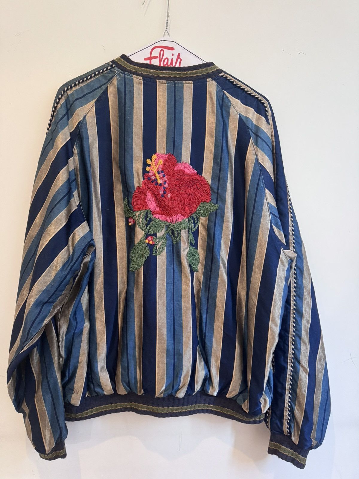Kapital Palm Tree Embroidered Knit Bomber Jacket Size US XL / EU 56 / 4 - 2 Thumbnail