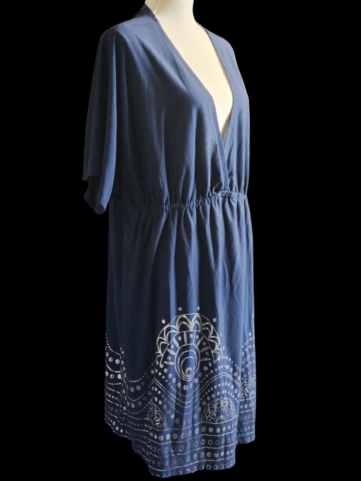 Other Swimsuits for All Blue Casual Women's Dress w White Pattern Size ONE SIZE - 3 Thumbnail