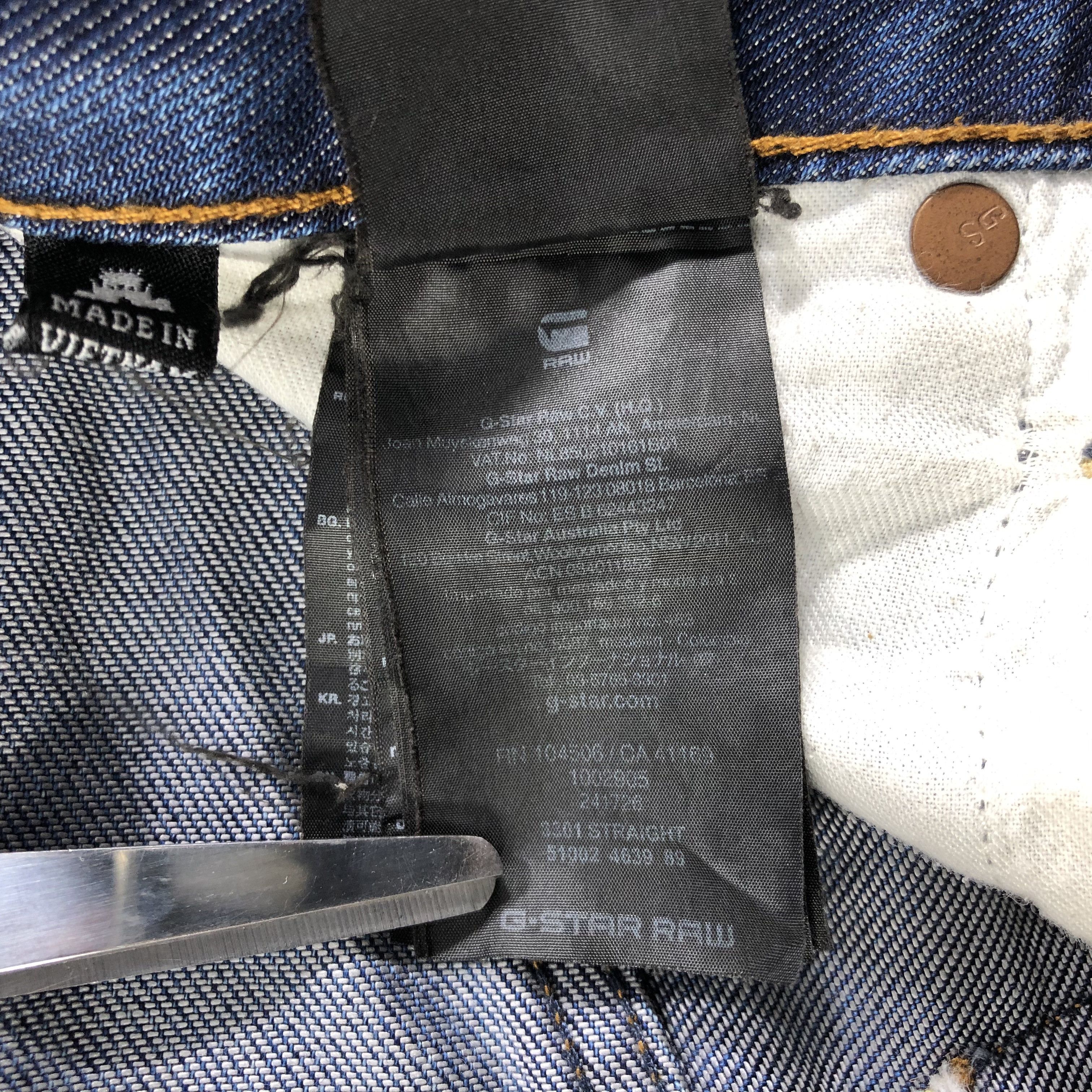G-Star G Star Raw Jeans Faded Blue Distressed Denim KJ1506 Size US 29 - 13 Thumbnail