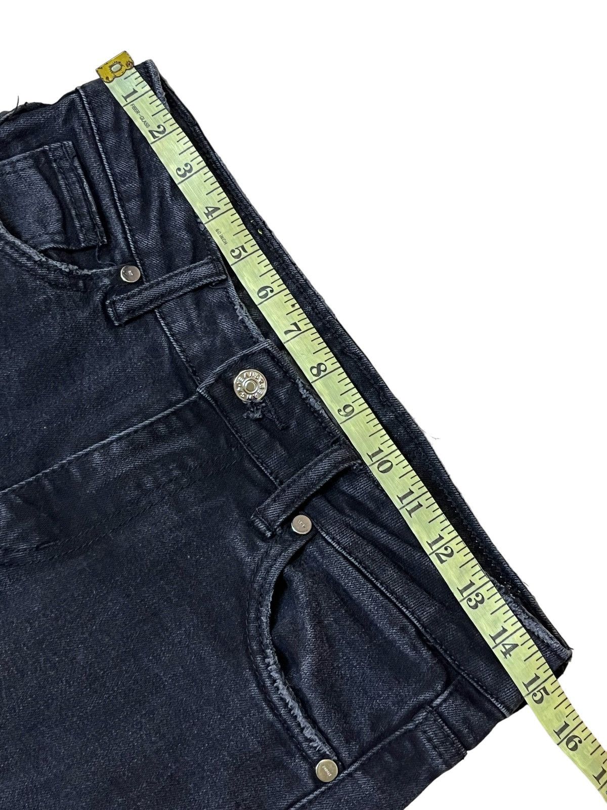 Le Grande Bleu (L.G.B.) SICK🔥PHEELINGS STACKED BONDAGE STRETCH COTTON FLARE JEANS Size US 30 / EU 46 - 17 Thumbnail