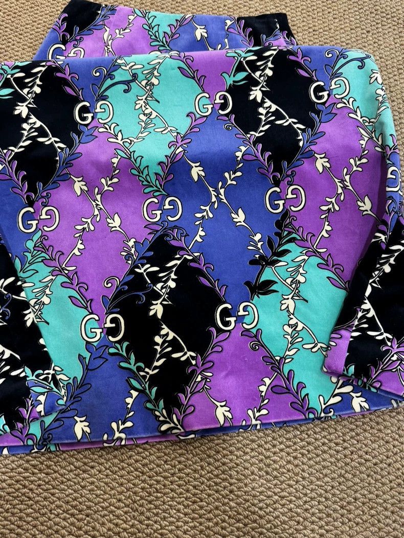 Gucci Gucci Silk Skirt with Classic Double G Pattern-2506 Size 37" - 3 Thumbnail