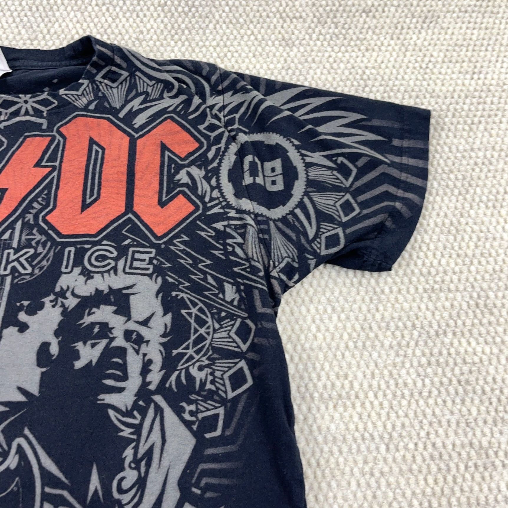 Anvil Vintage Anvil ACDC Shirt Men Medium Black ICE Tee Band Tour All Over Print Y2K 00s Size US M / EU 48-50 / 2 - 4 Thumbnail