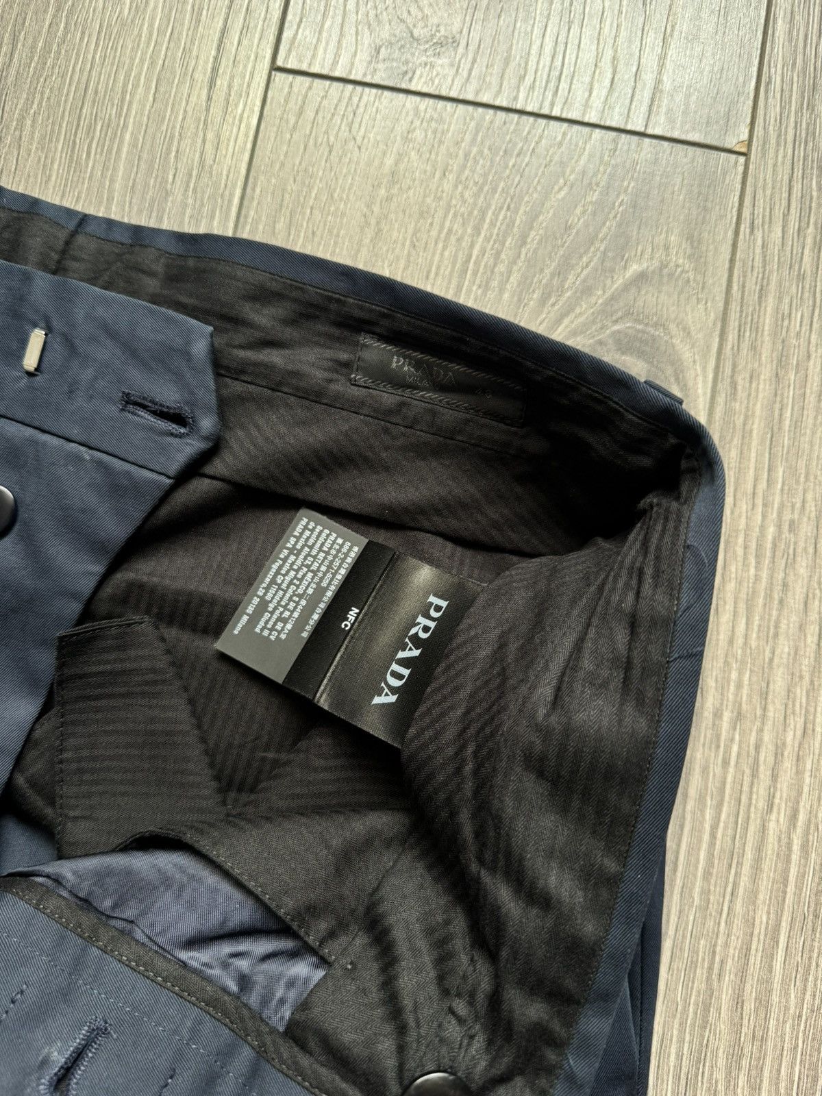 Prada Prada Minimalist Dark Blue Tailored Trousers / Pants 48 Size US 32 / EU 48 - 4 Thumbnail