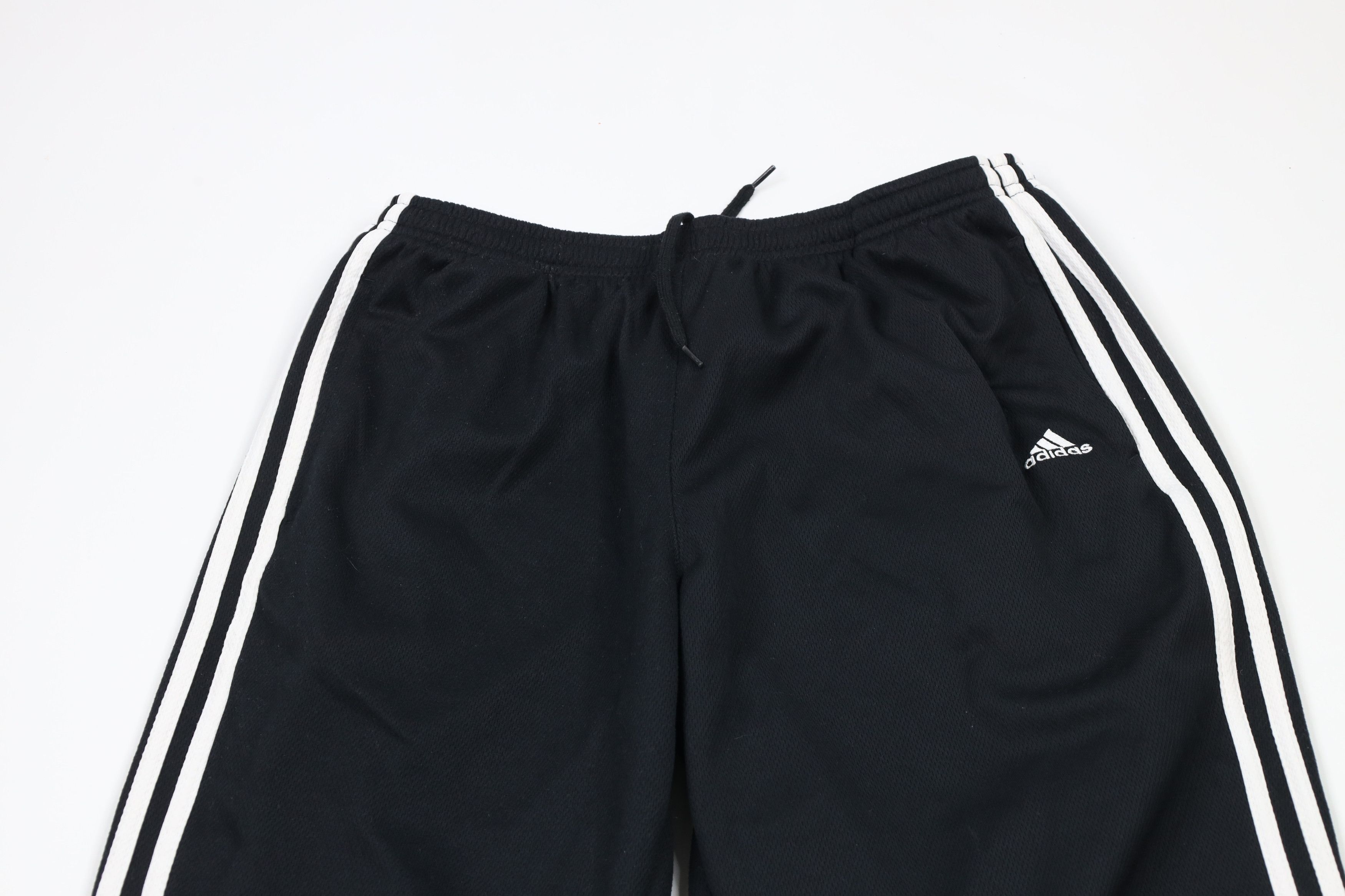 Adidas × Vintage Vintage 90s Y2K Adidas Flared Wide Leg Knit Pants Black Size 30" / US 8 / IT 44 - 2 Thumbnail