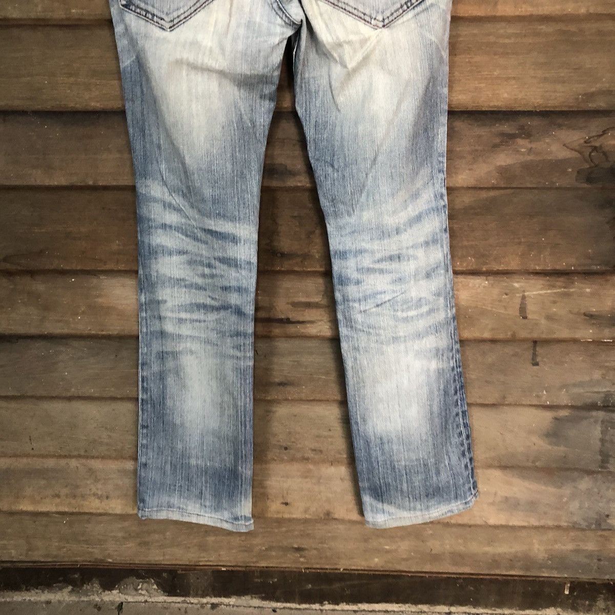 Japanese Brand Monsieur Nicole Blue Distressed Denim Pants #7330 Size 32" / US 10 / IT 46 - 15 Thumbnail