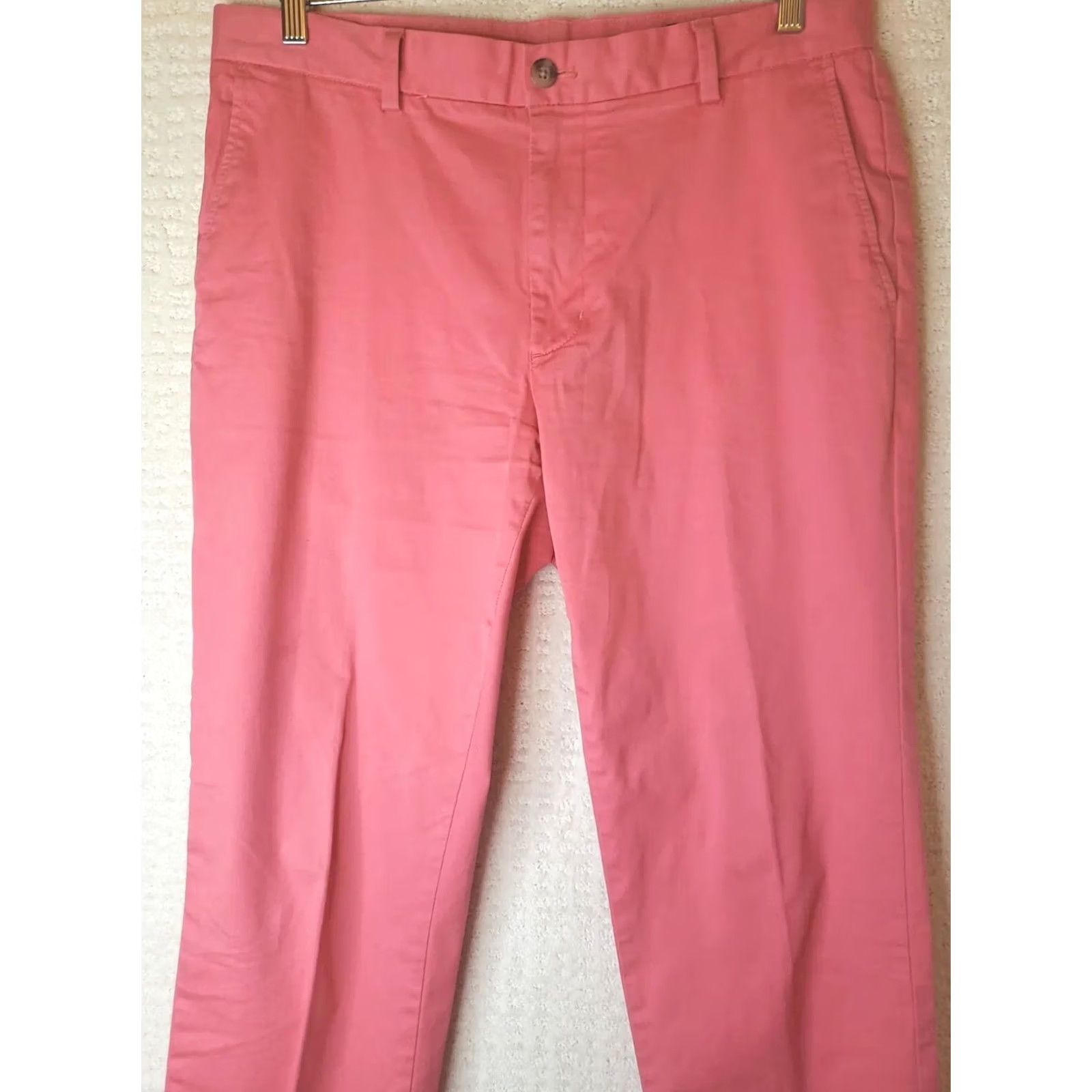 Vineyard Vines VINEYARD VINES Breaker Pants Mens 34x30 Pink Slim Fit Flat Front Stretch Chino Modern Classic Size US 34 / EU 50 - 2 Thumbnail