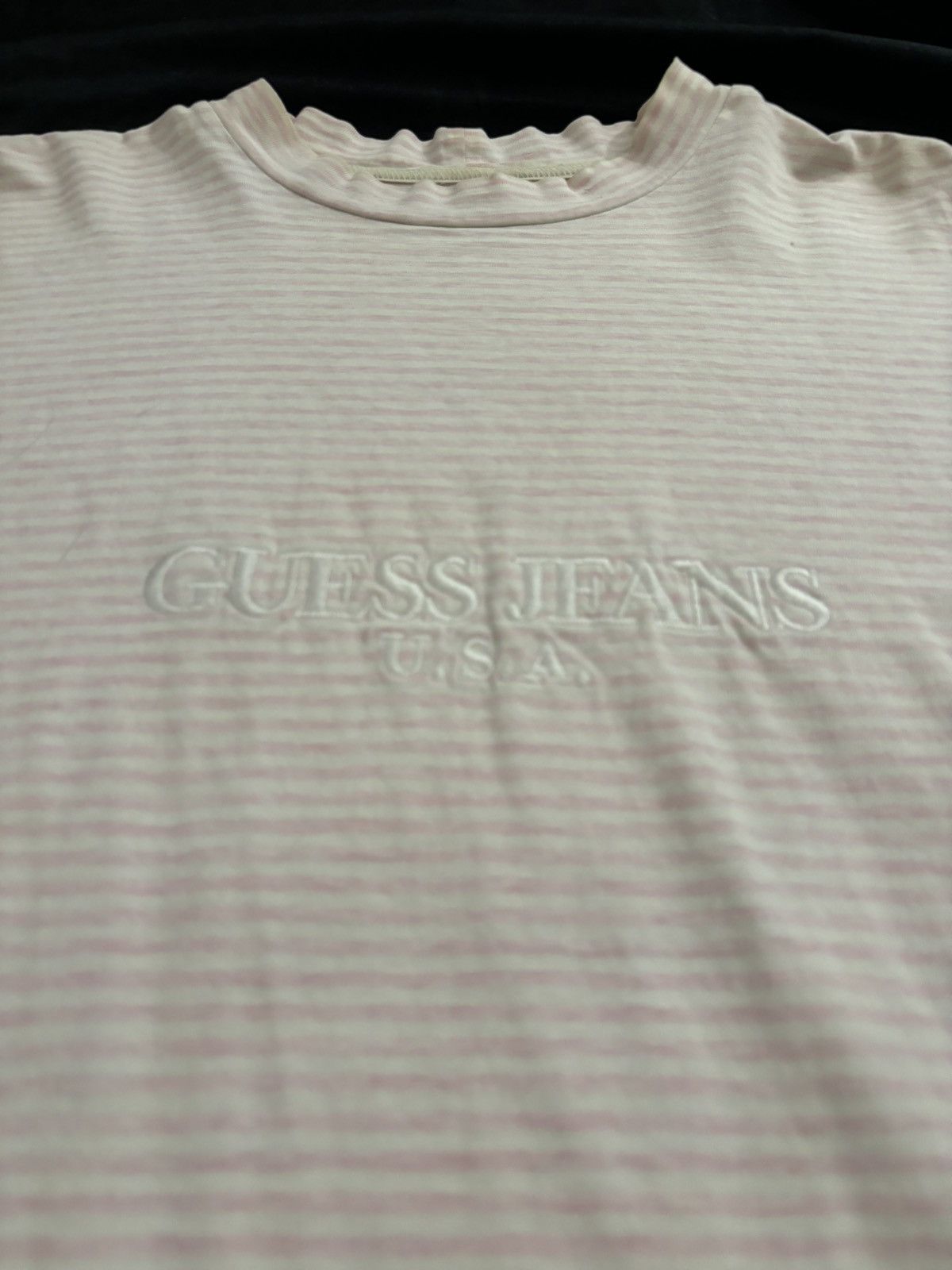 Guess × Vintage Vintage Guess Embroidered T- Shirt RARE pink Size US L / EU 52-54 / 3 - 2 Thumbnail