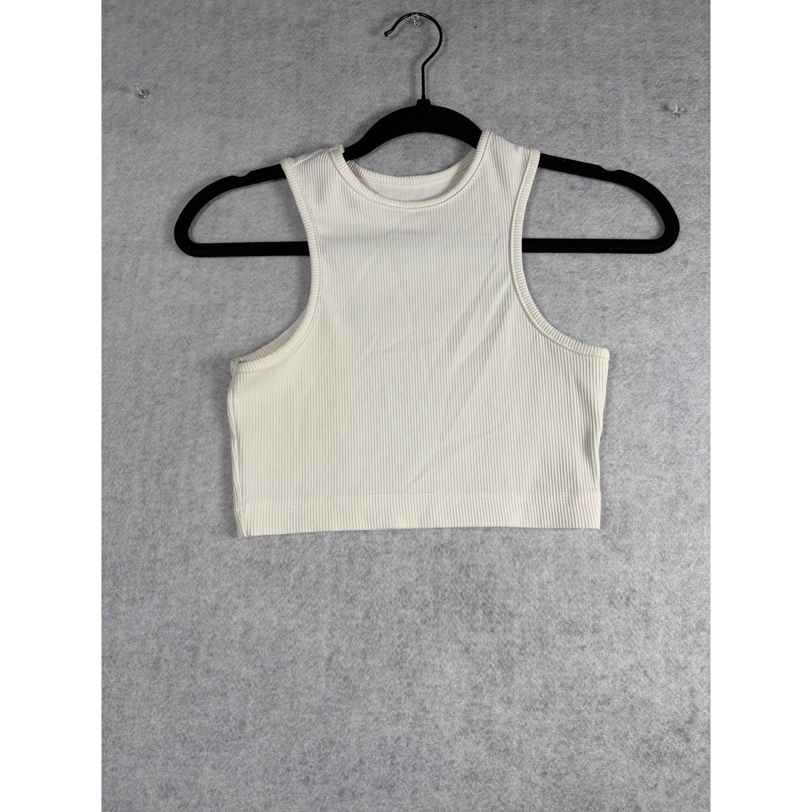 Other Edikted White Ribbed Crop Tank Fitted Basic Size Small 417 Size S / US 4 / IT 40 - 1 Thumbnail