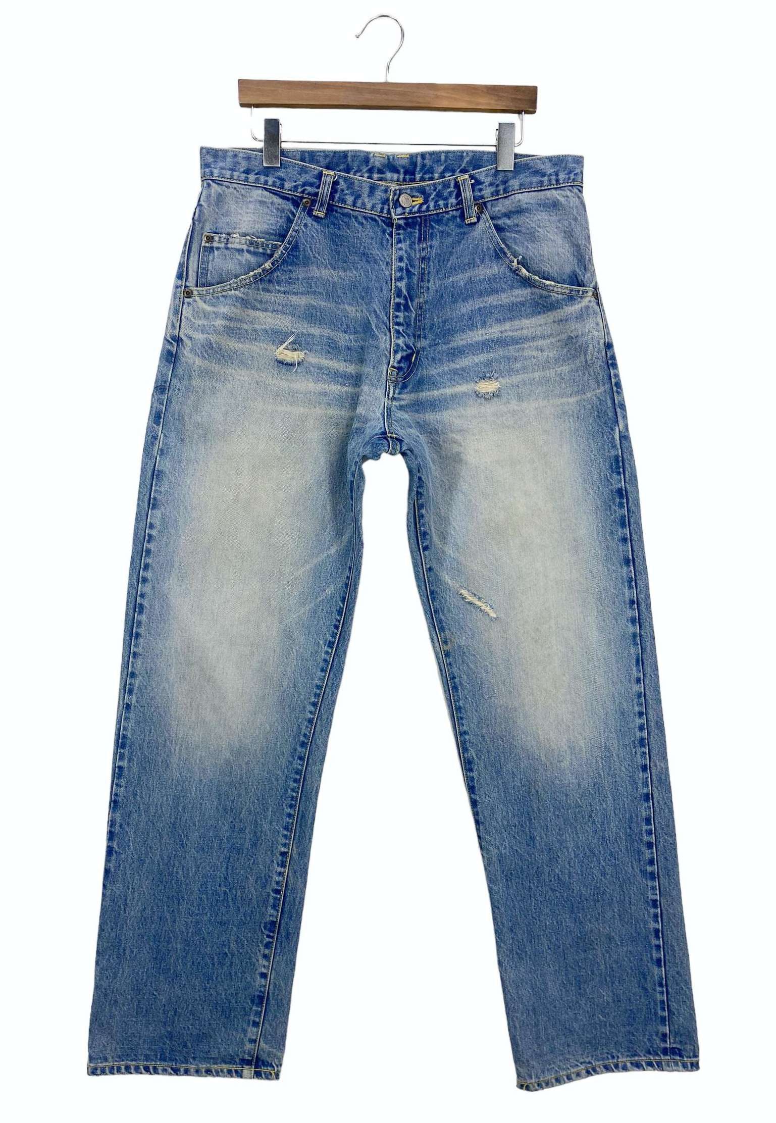 Japanese Brand Mack Daddy Hip Hop Baggy Light Wash Loose Jeans Size US 34 / EU 50 - 2 Thumbnail
