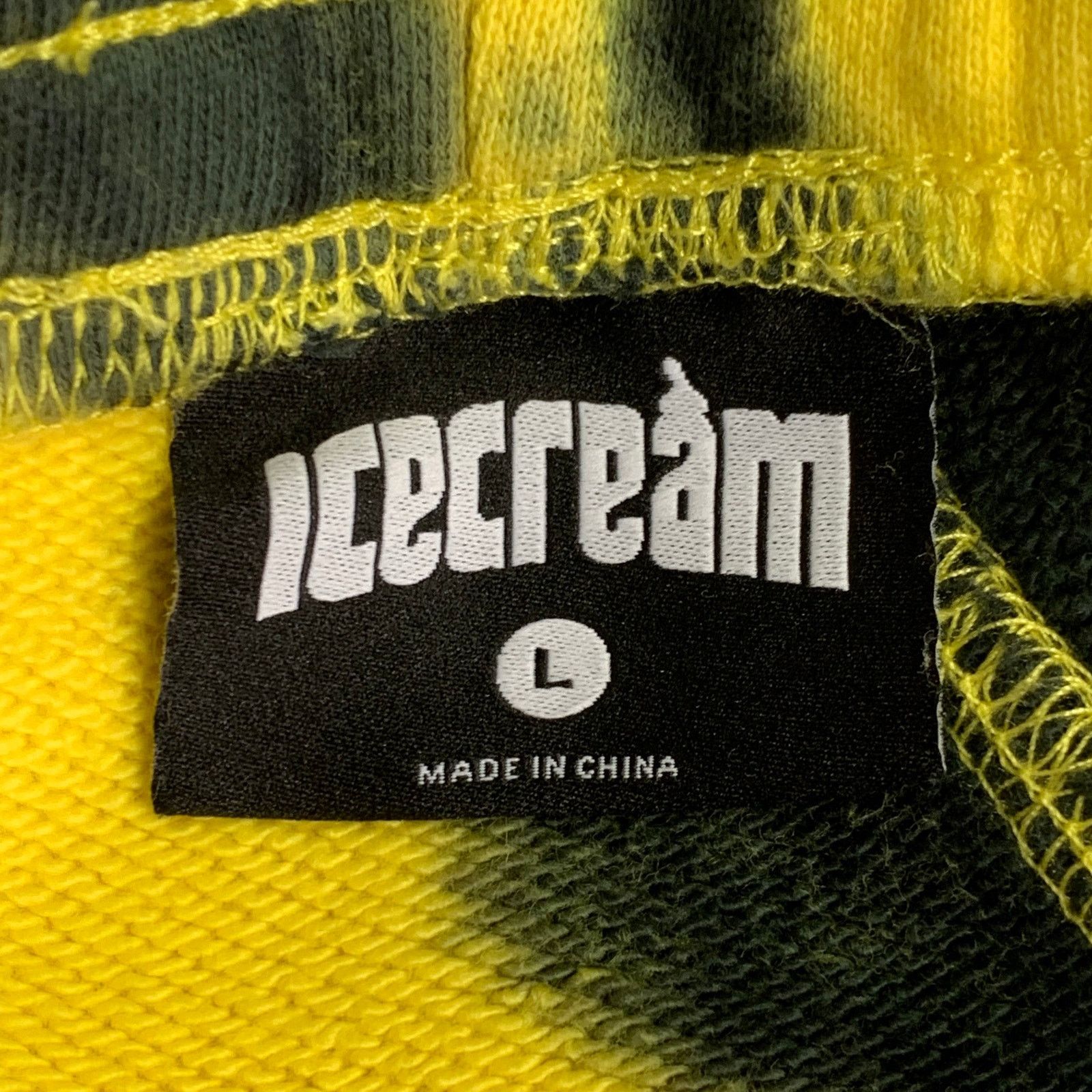 Icecream ICECREAM Size L Yellow Black Tie Dye Cotton Hoodie Tracksuit Size US L / EU 52-54 / 3 - 9 Thumbnail