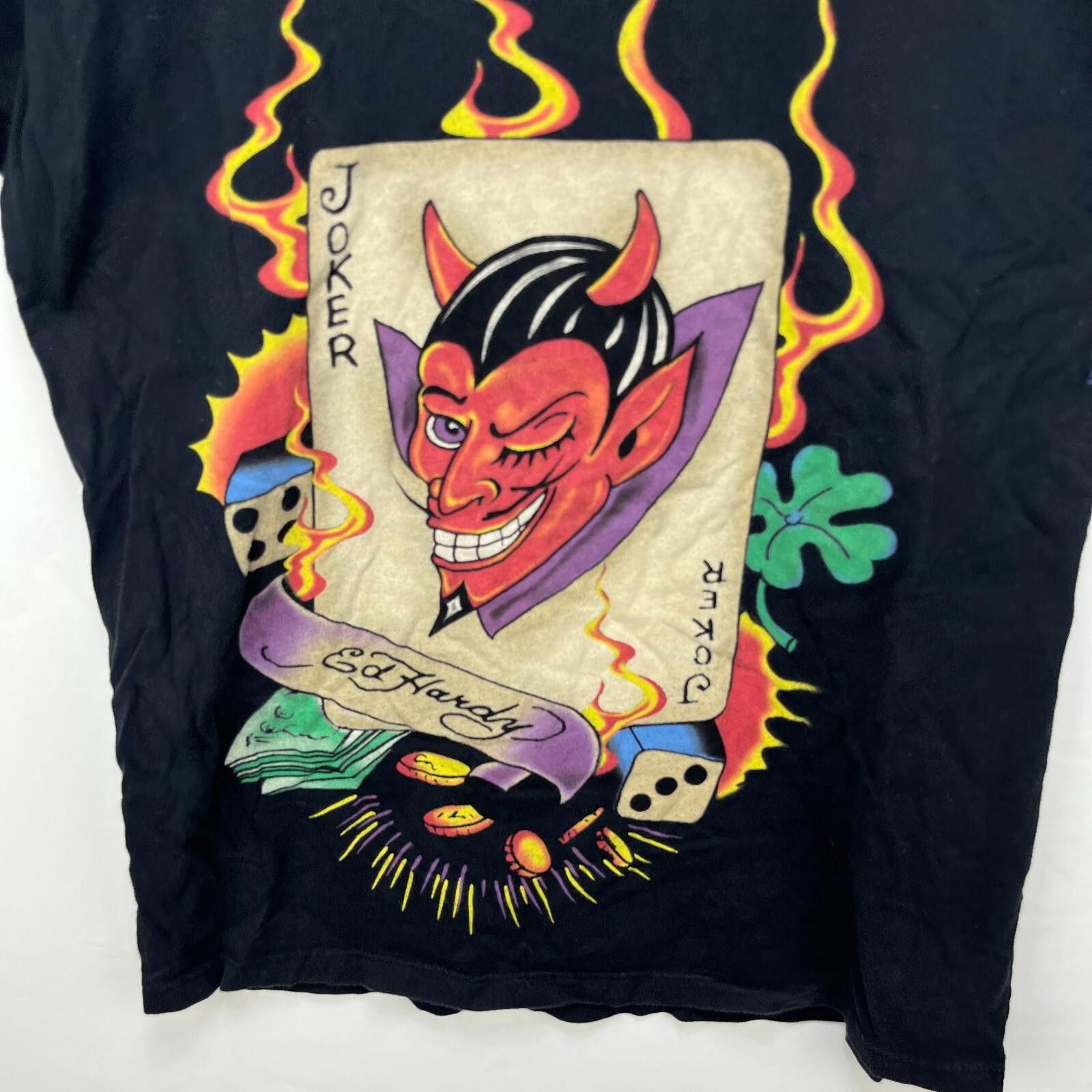 Ed Hardy Vintage Ed Hardy Y2K Dracula Joker T Shirt Medium Size US M / EU 48-50 / 2 - 3 Thumbnail