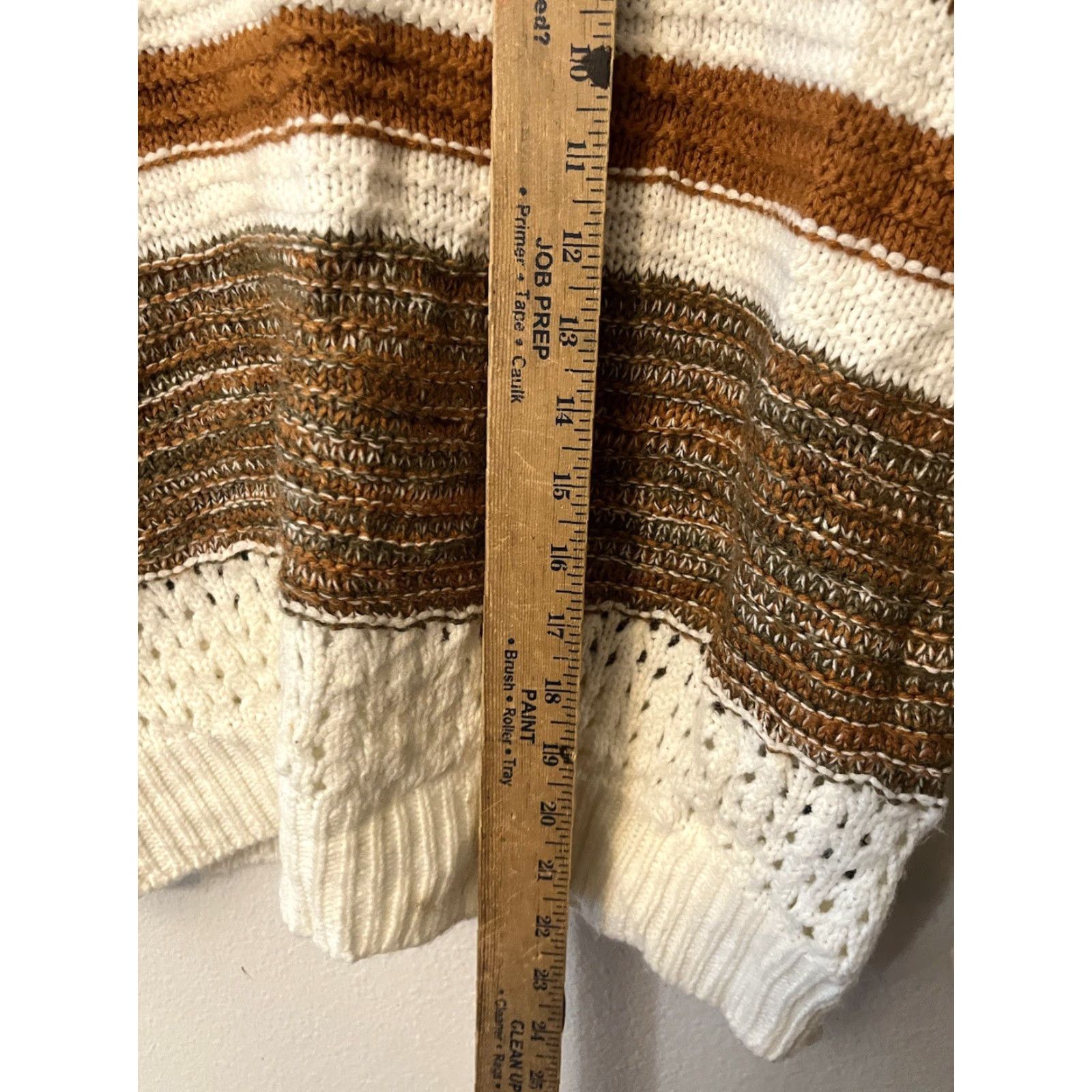 Shein Shein Sweater Women’s Size Medium Brown/Tan Cream Long Sleeve Knit Autumn Fall Size M / US 6-8 / IT 42-44 - 4 Thumbnail