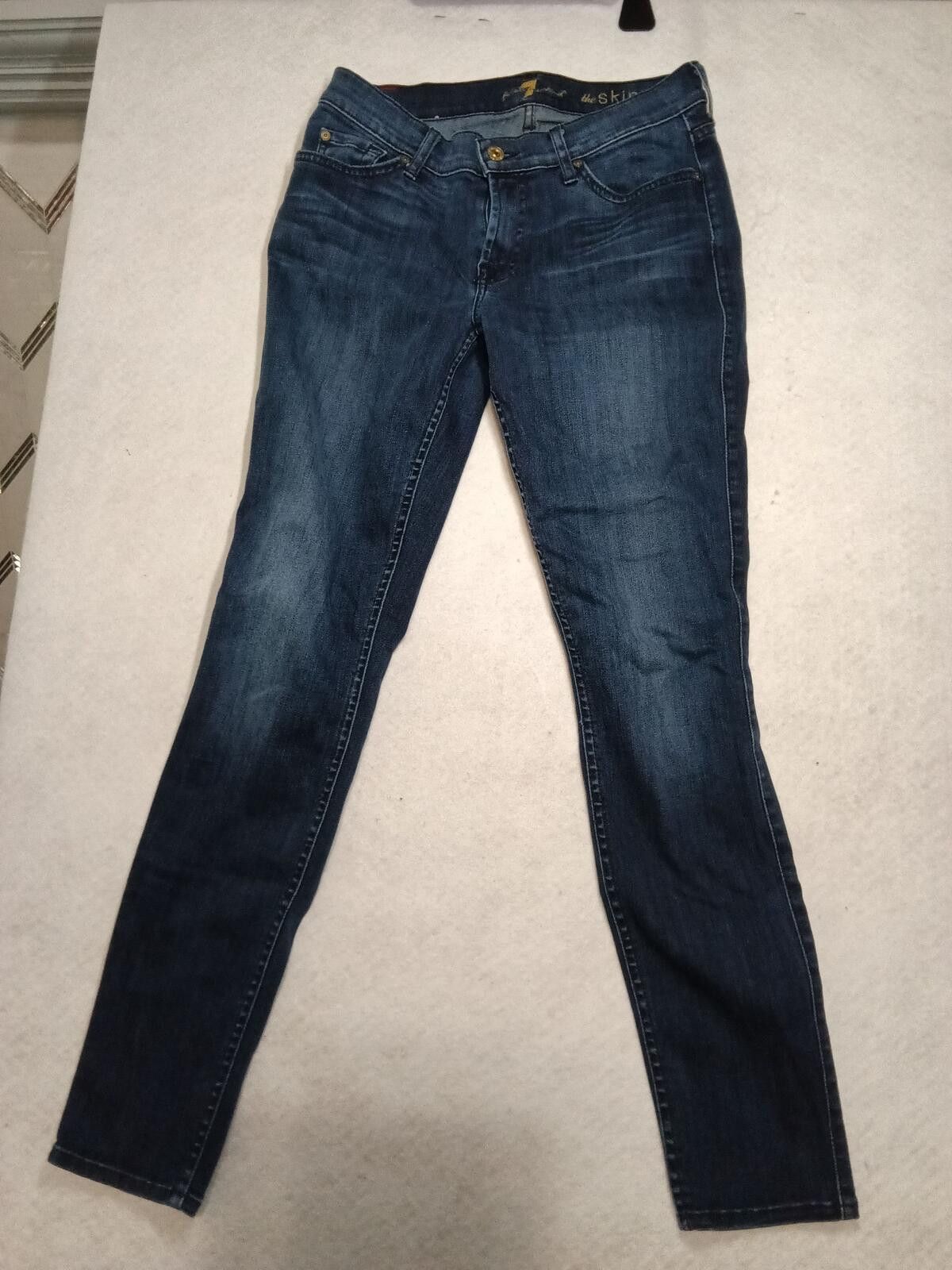 7 For All Mankind Women’s 7 For All Mankind The Skinny Jeans Dark Wash Sz 27 Size 28" / US 6 / IT 42 - 2 Thumbnail