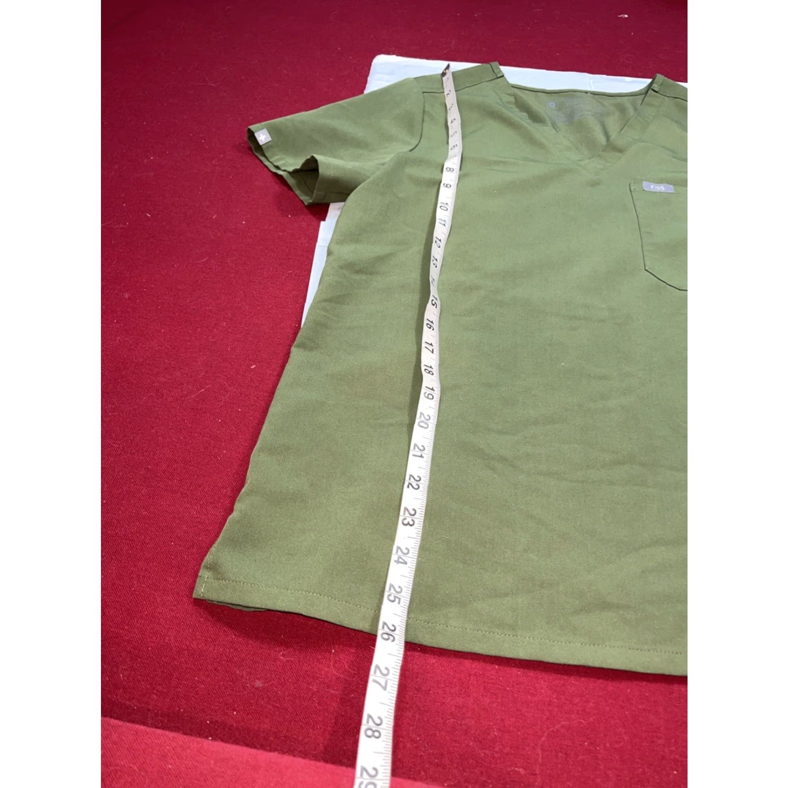 Vintage FIGS Scrubs Top Shirt Womens MEDIUM GREEN V Neck pullover Technical Collection M Size M / US 6-8 / IT 42-44 - 6 Thumbnail