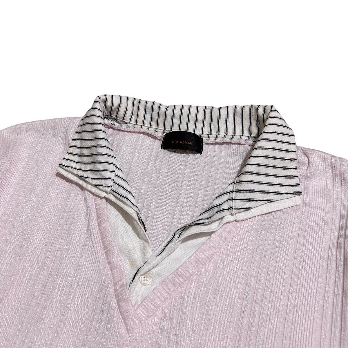 Issey Miyake × Japanese Brand × Tete Homme 1990s Tete Homme - Pink Top Size US M / EU 48-50 / 2 - 5 Thumbnail