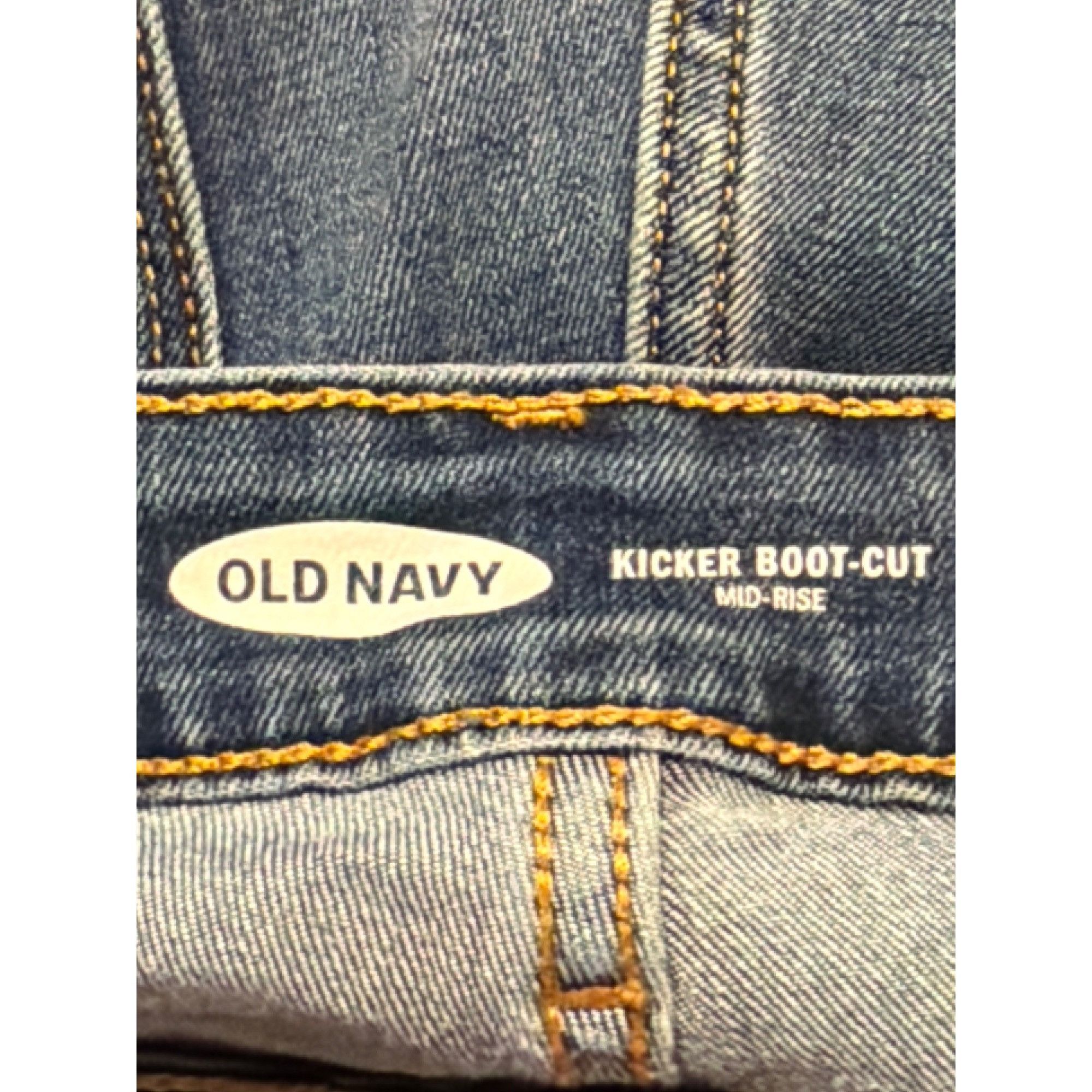 Old Navy Old Navy Kicker Boot Cut Mid Rise Jeans Blue Denim Stretch C Size 42" / US 20 - 4 Thumbnail
