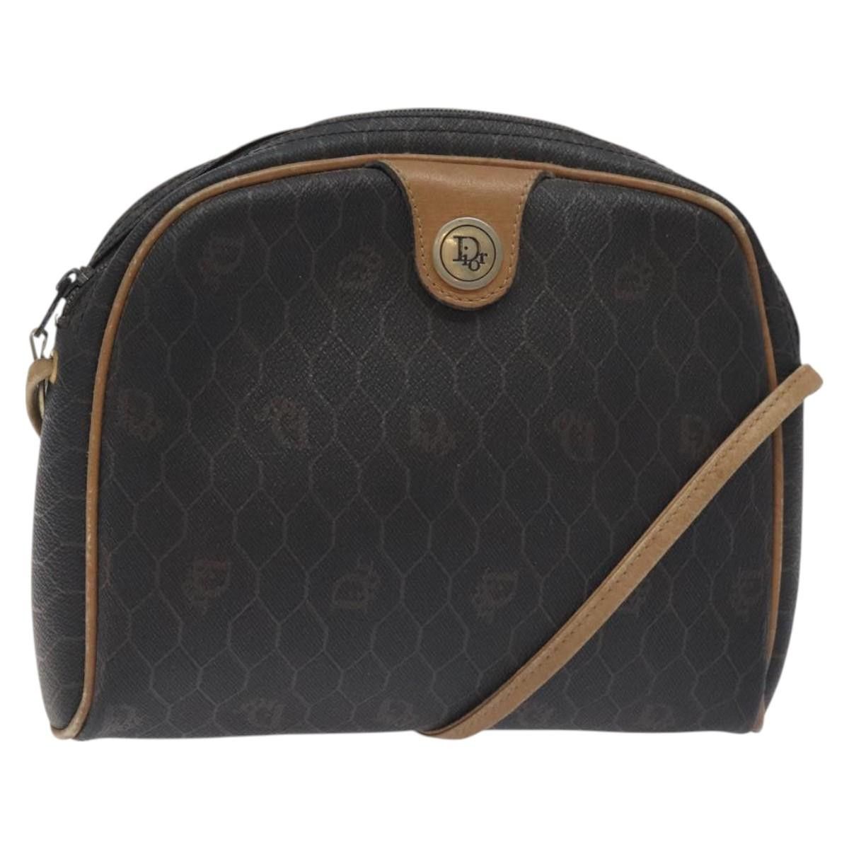 Dior DIOR Honeycomb Canvas Shoulder Bag Pvc Leather Black Gold Size ONE SIZE - 1 Thumbnail