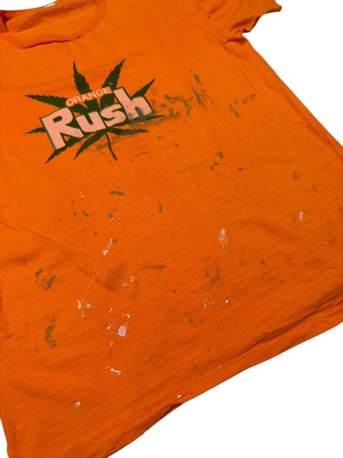 Vintage *RARE* VINTAGE 1980s 80s ORANGE RUSH WEED DRUG DISTRESSED Size US XL / EU 56 / 4 - 4 Thumbnail
