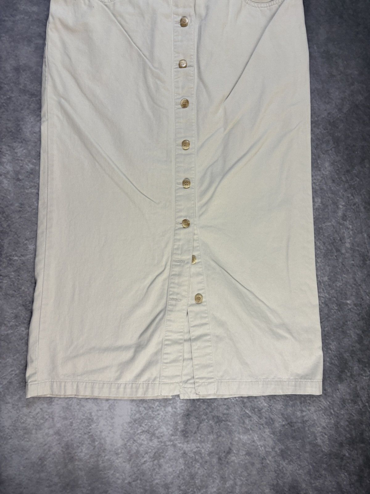 Eddie Bauer × Vintage 1990s Vintage Maxi Skirt Eddie Bauer Front Button Long Vent Size 32" / US 10 / IT 46 - 11 Thumbnail