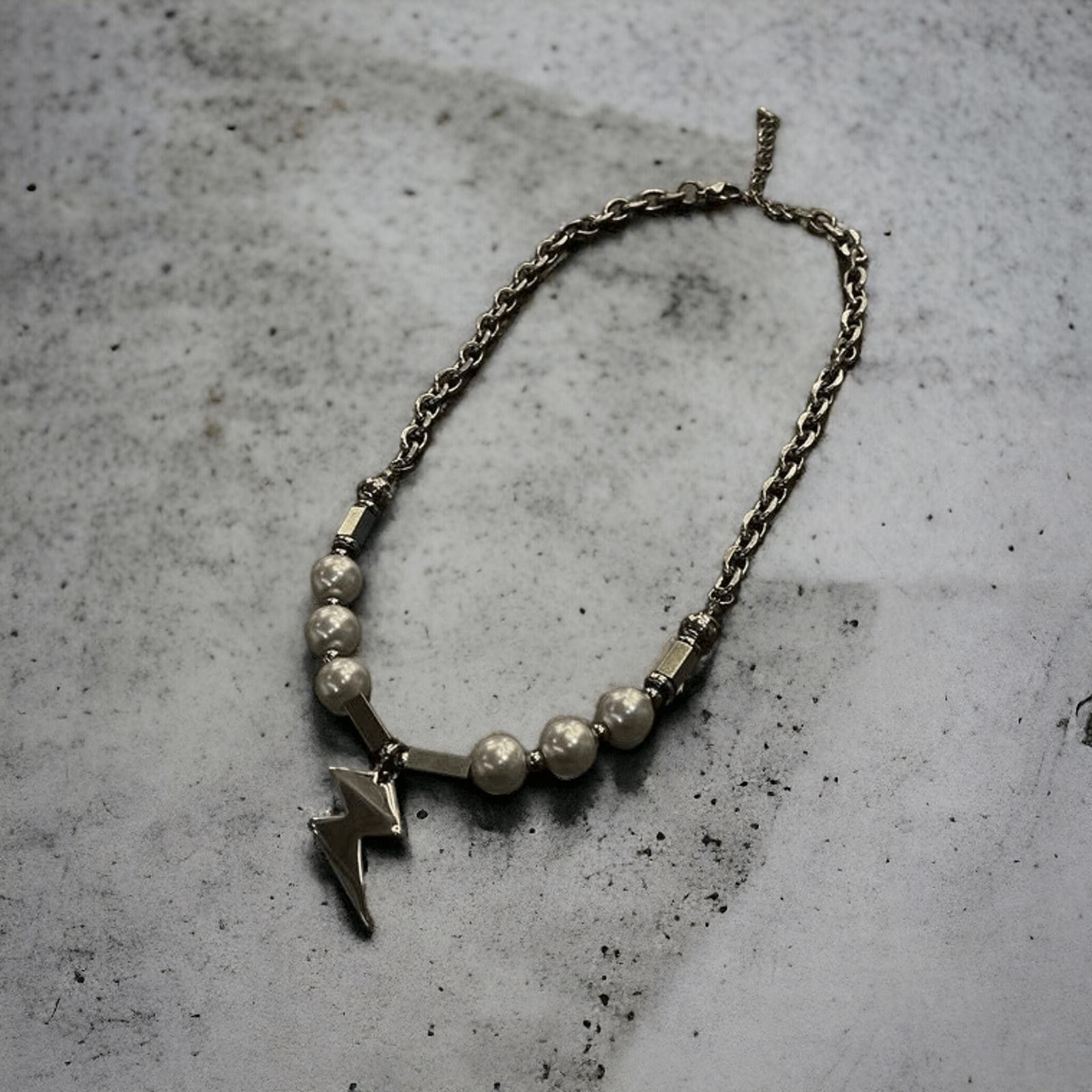 Jewelry Pearl Lightning Pendant Necklace Size ONE SIZE - 4 Thumbnail