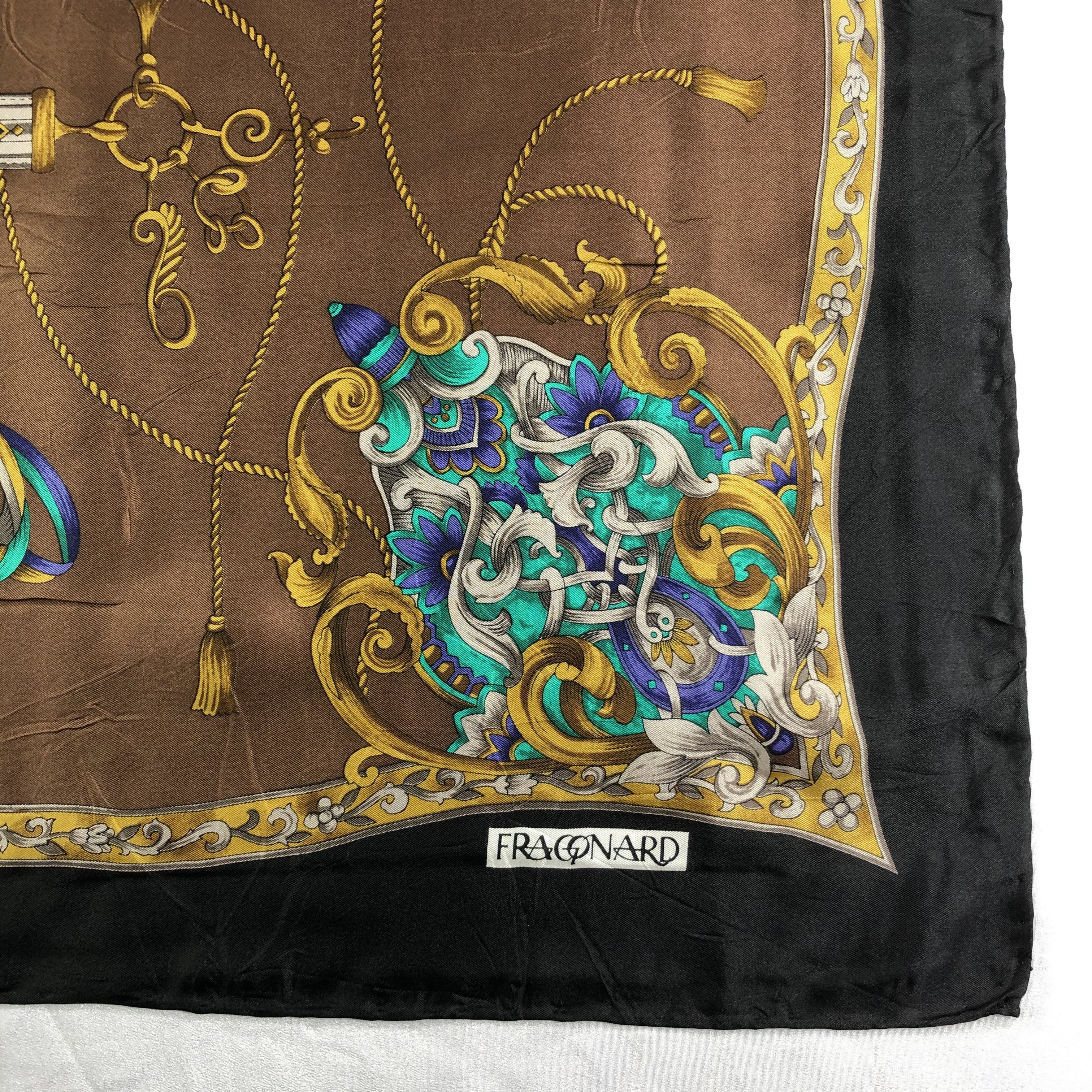 Vintage Vintage Fragonard Silk Scarf Size ONE SIZE - 4 Thumbnail