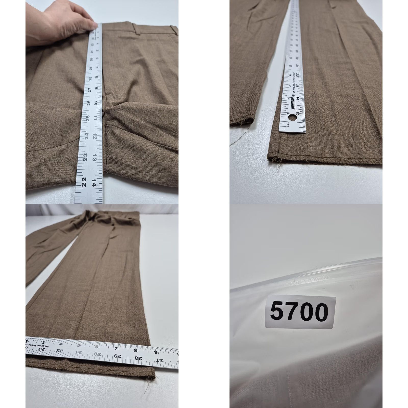 Vintage Stuart Edward Limited Dress Pants Mens 34x36 Beige Wool Pleated Unhemmed NWT Size US 34 / EU 50 - 8 Thumbnail