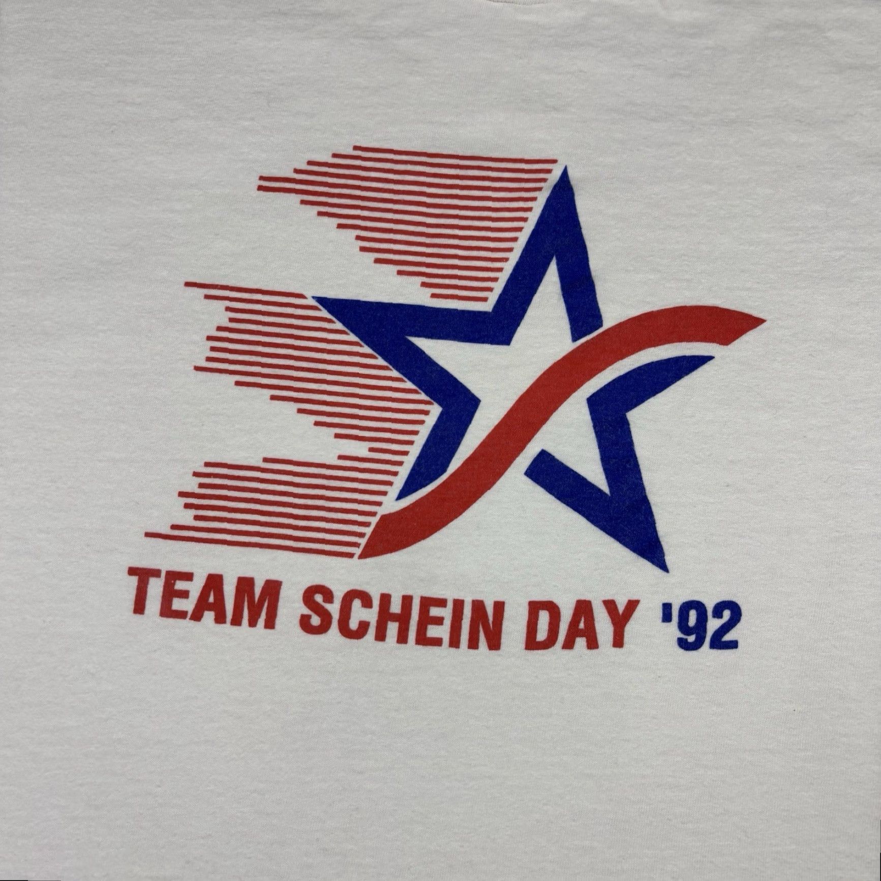 Hanes VINTAGE 80s Team Schein Day 92 Promo T Shirt White Adult Large Hanes Crew Neck Short Sleeve Graphic Print Disney Cars Stitch Angel Blue Cotton Mens Size US L / EU 52-54 / 3 - 3 Thumbnail