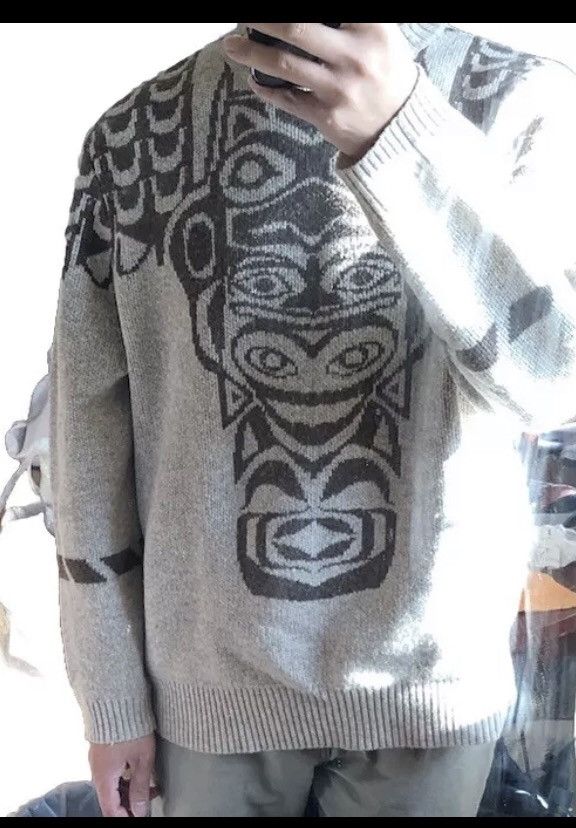 Japanese Brand × Pendleton × Vintage lambswool sweater Vtg Pendleton Tribal Totem Native American Size US XL / EU 56 / 4 - 1 Thumbnail