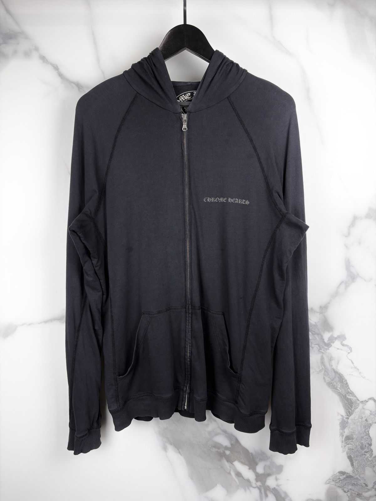 Chrome Hearts Chrome Hearts Vintage Plus Cross Zip Up Jersey Hoodie Size US L / EU 52-54 / 3 - 1 Thumbnail