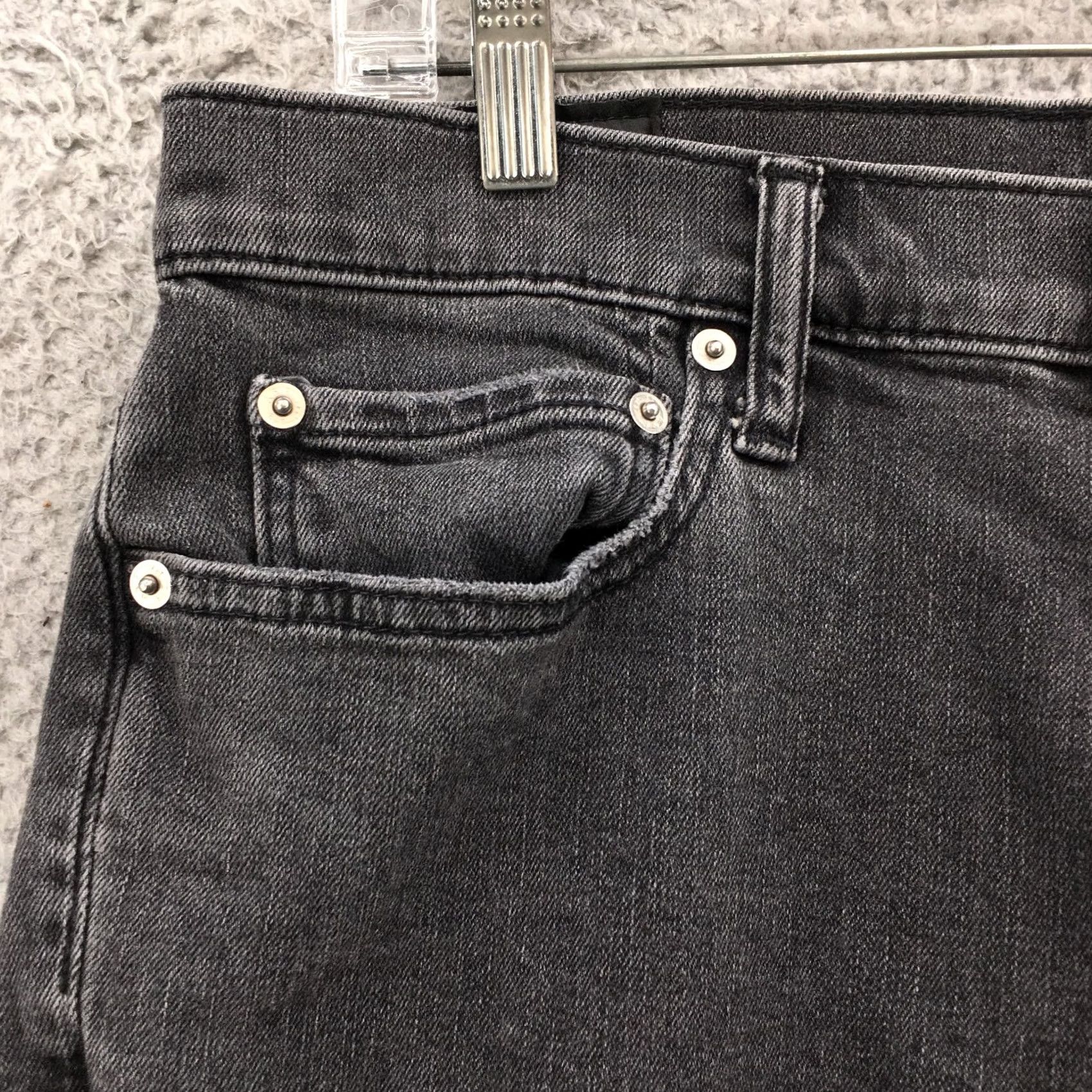 Abercrombie & Fitch Nike Abercrombie & Fitch Skinny Jeans Mens 32X30 Black Zip Distressed Jeans Regular 34in Waist 30in Inseam Mens Size US 32 / EU 48 - 4 Thumbnail