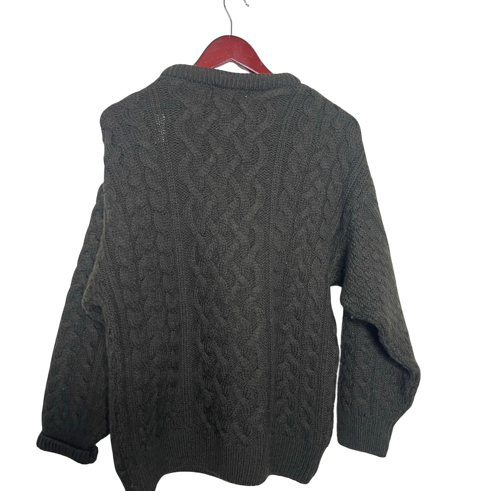 Aran Crafts Aran Crafts Irish Fisherman crew neck sweater dark green S Size US S / EU 44-46 / 1 - 4 Thumbnail
