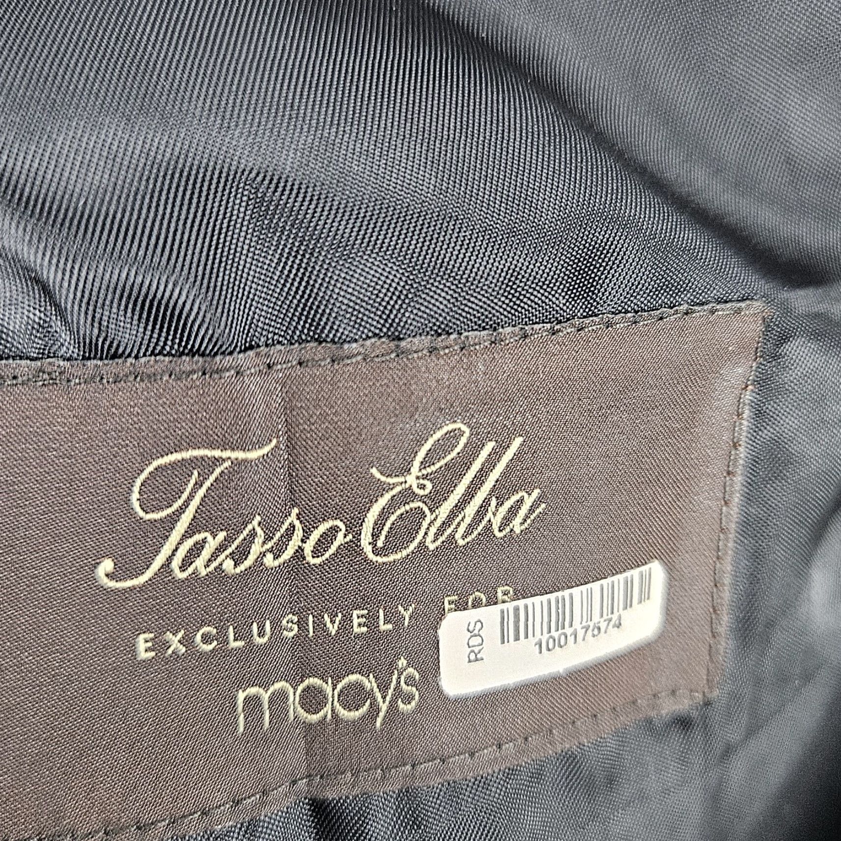 Tasso Elba Tasso Elba Blazer Mens 40R Black Notch Single-Vented 2 Button Polyester Sport Coat Size 40R - 3 Thumbnail