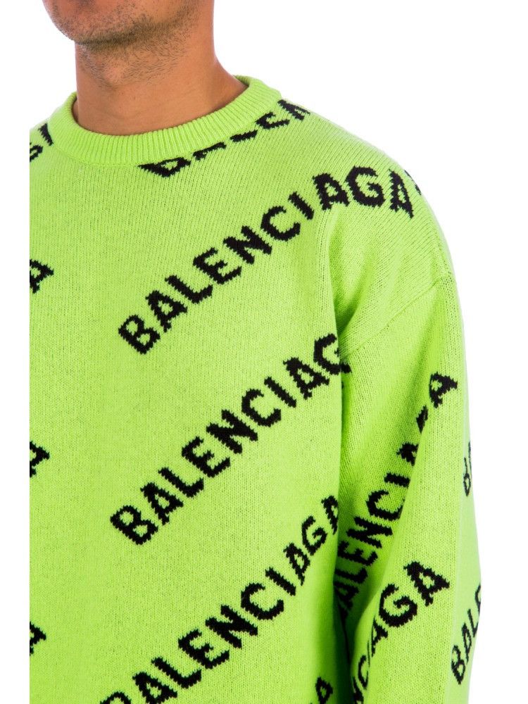 Balenciaga Balenciaga Allover Logo Knit Size US L / EU 52-54 / 3 - 5 Thumbnail